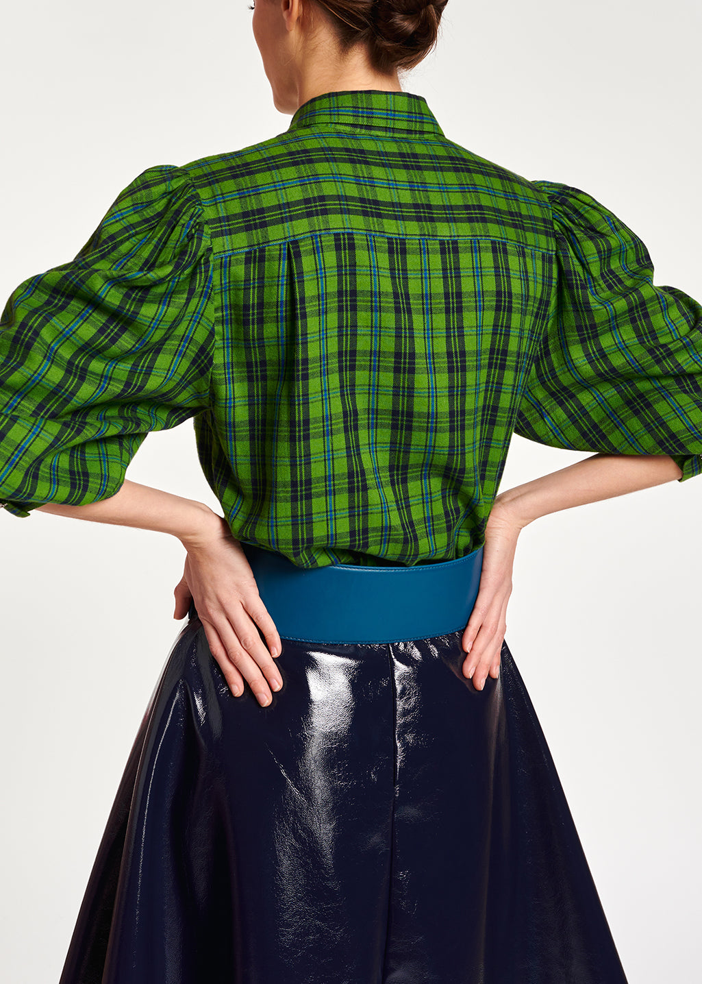 Chemise en flanelle verte, bleue et noire RE—SSENTIEL | Essentiel second hand