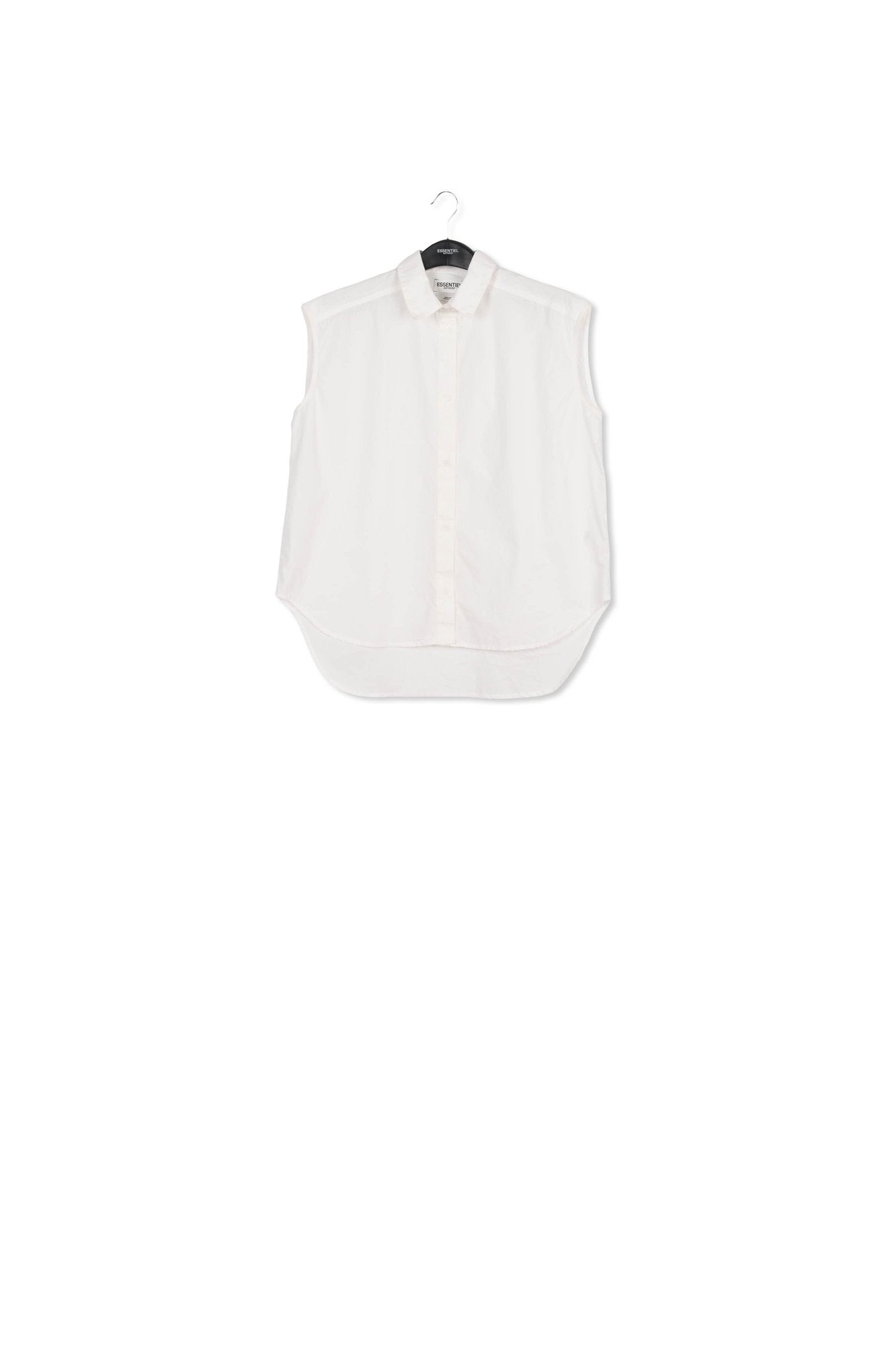 White sleeveless cotton shirt RE—SSENTIEL | Essentiel second hand