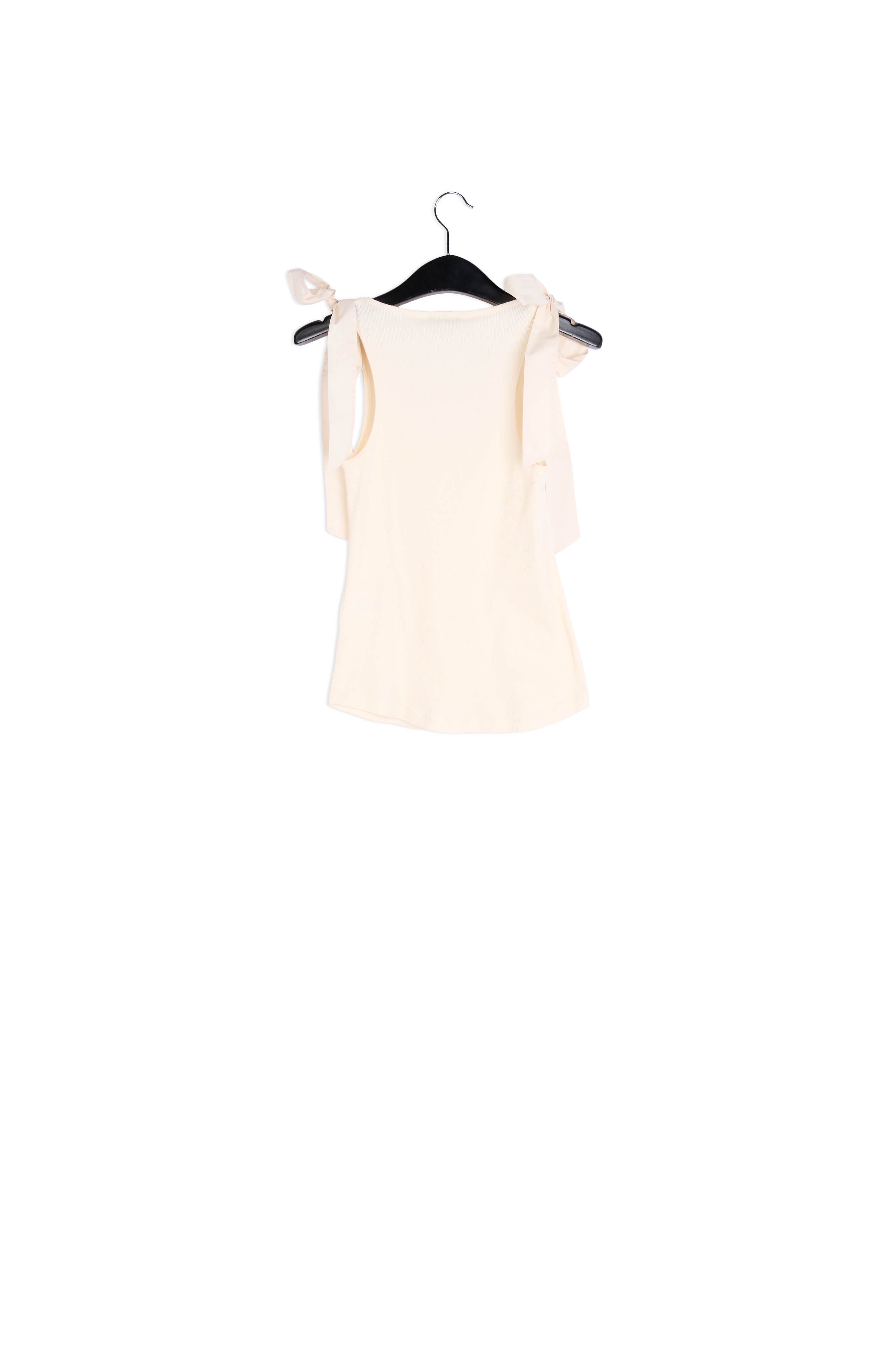 Off-white tank top with bows RE—SSENTIEL | Essentiel second hand