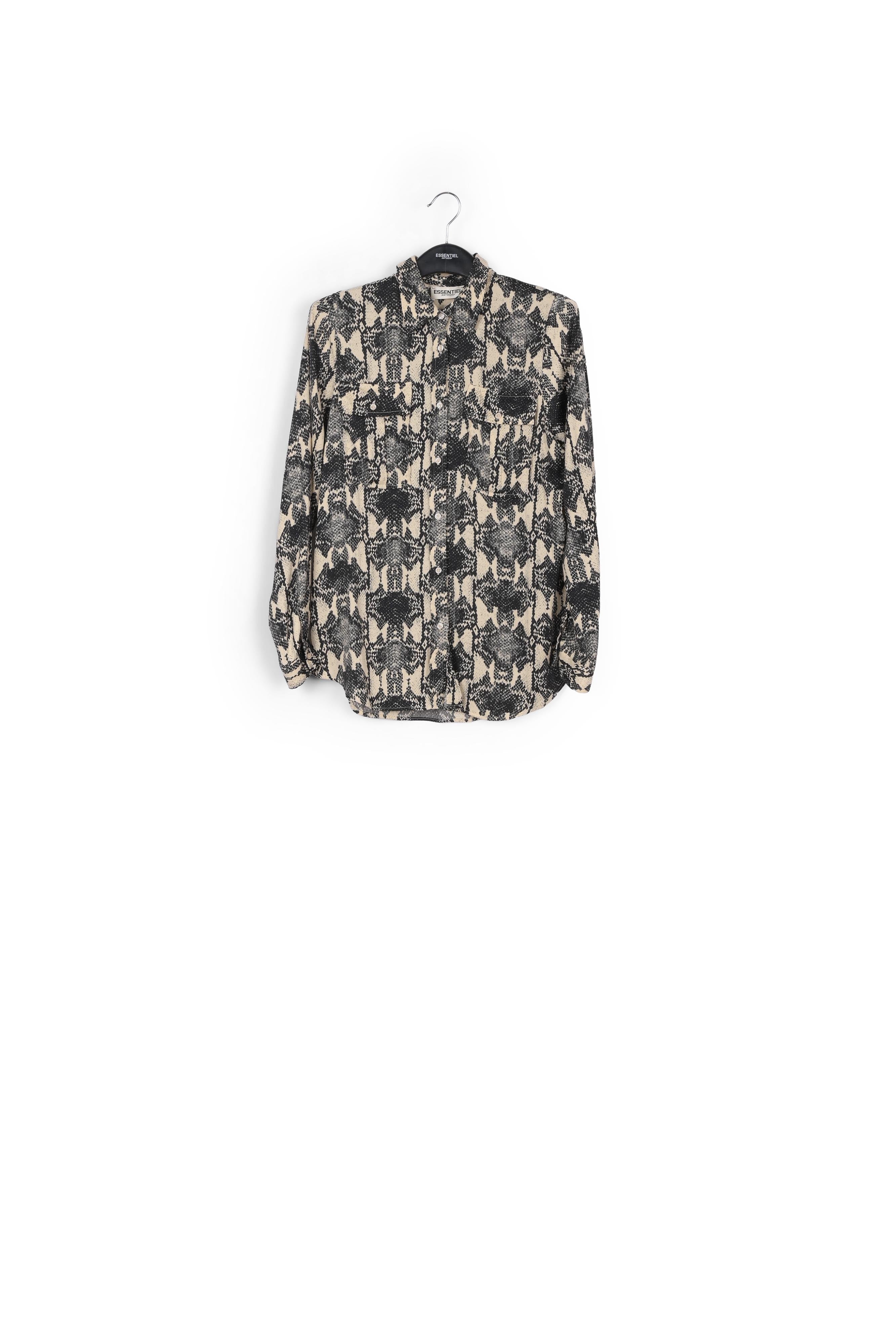 Chemise blanc cassé à imprimé serpent RE—SSENTIEL | Essentiel second hand