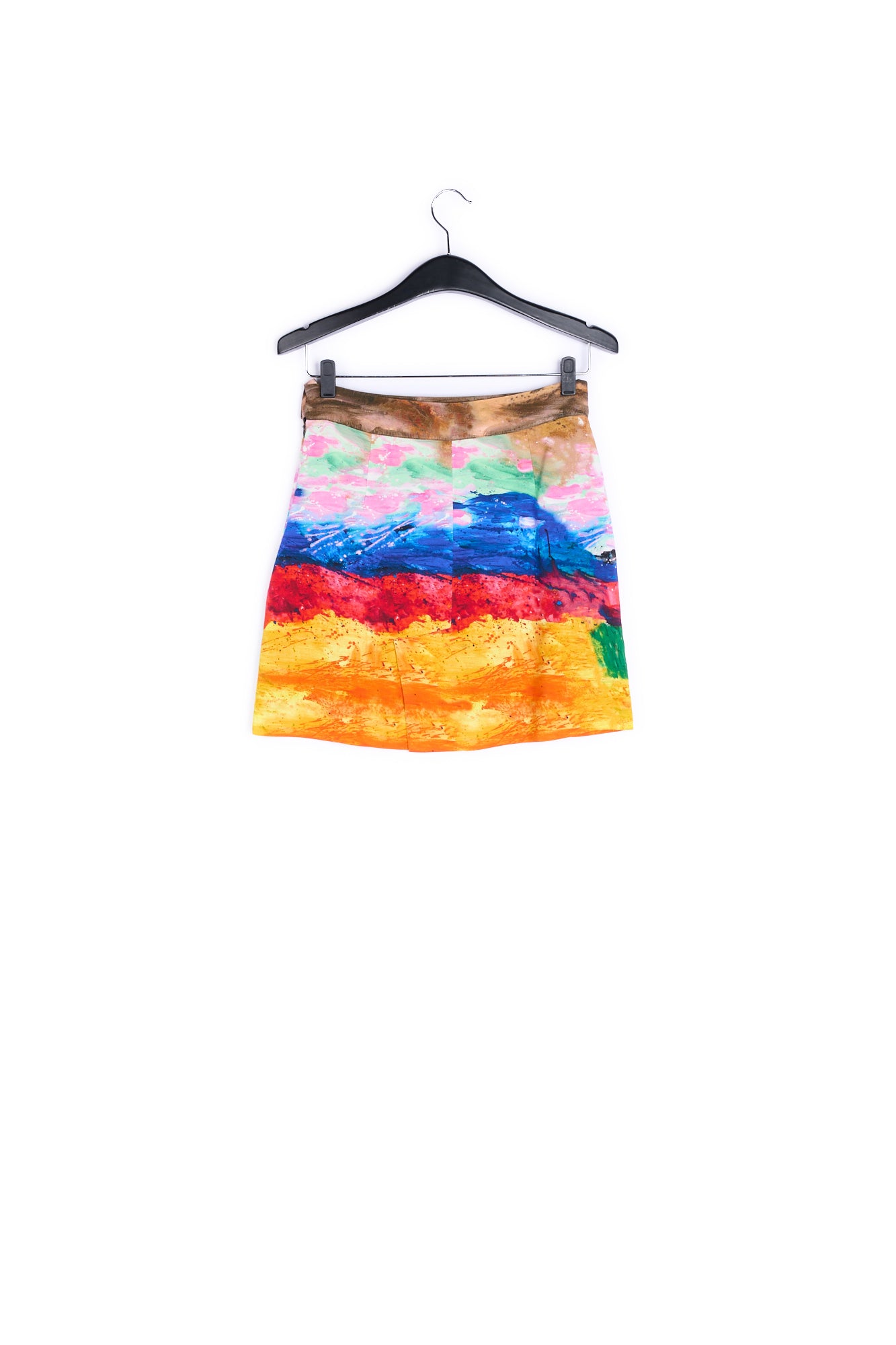 Colorful paint stroke print A-line mini skirt RE—SSENTIEL | Essentiel second hand