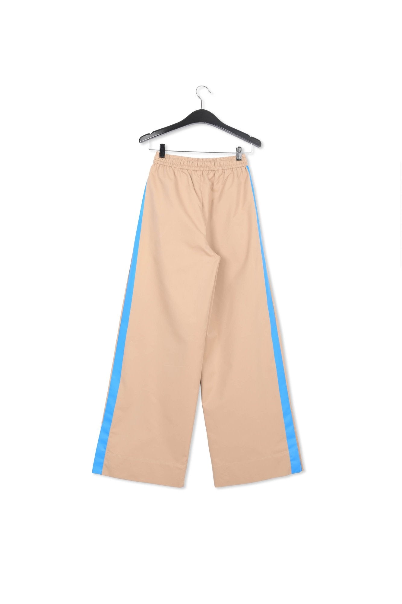 Beige wide-leg pants with blue stripes RE—SSENTIEL | Essentiel second hand