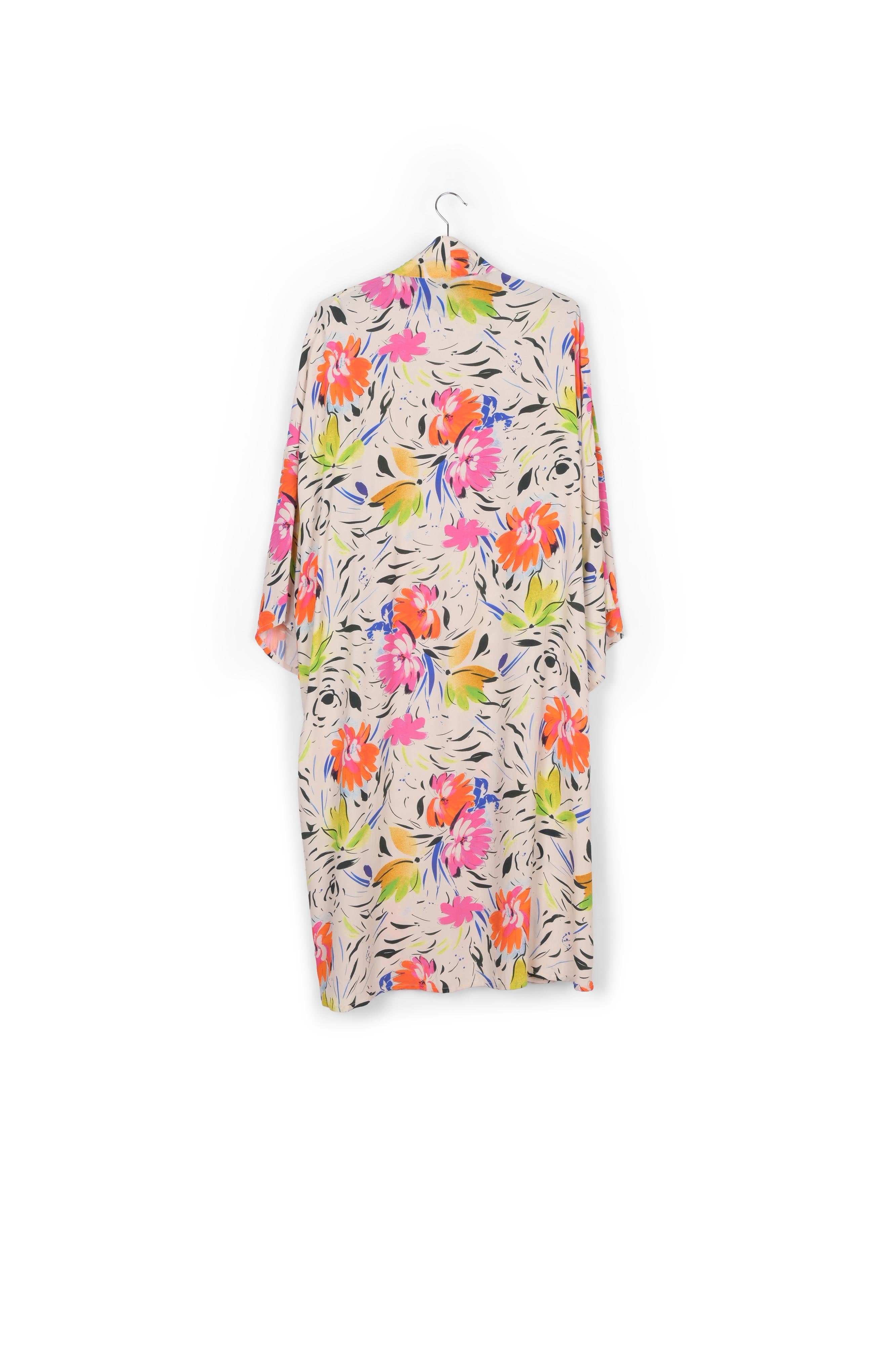 Kimono en blanc cassé à imprimé fleuri RE—SSENTIEL | Essentiel second hand