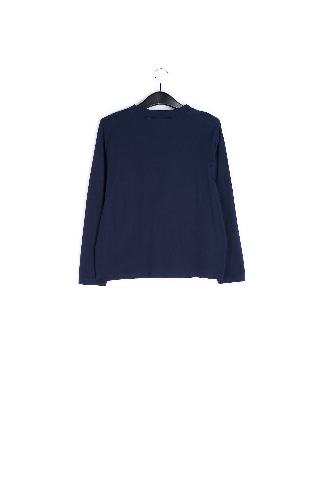 Navy blue organic cotton T-shirt with print RE—SSENTIEL | Essentiel second hand