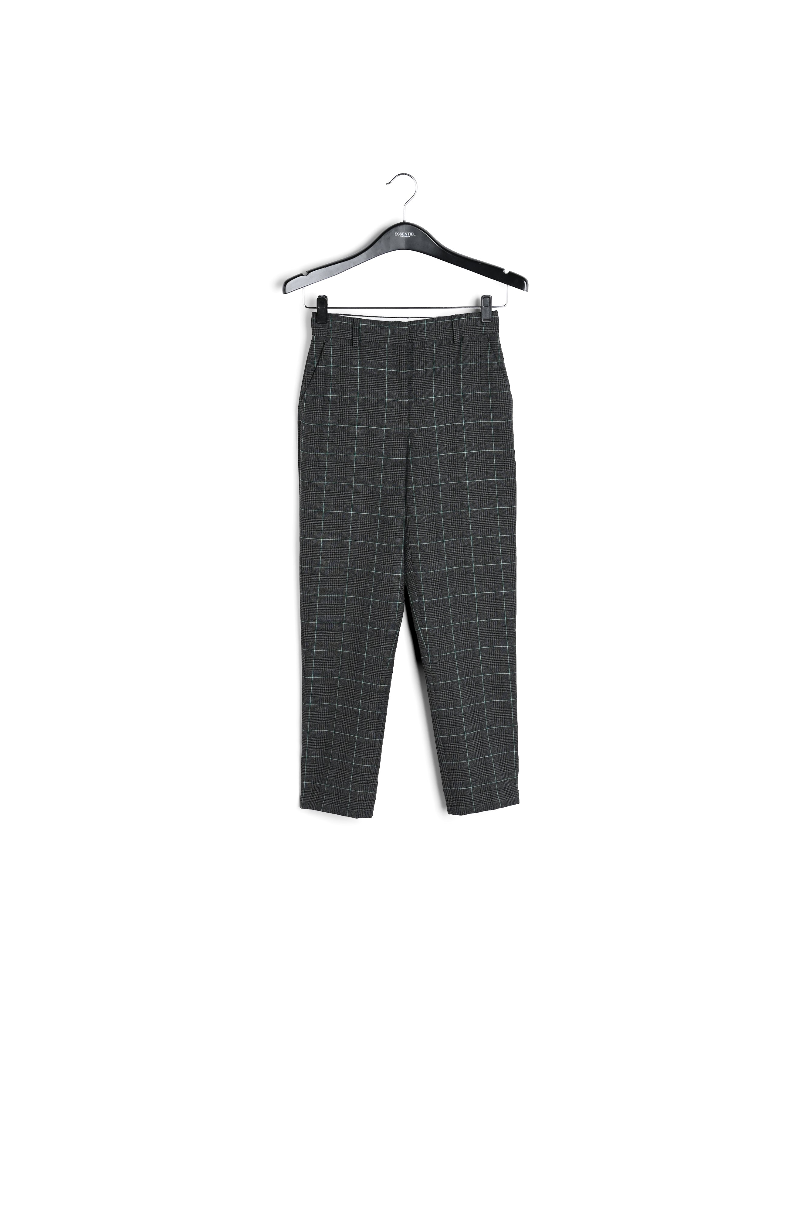 Pantalon classique à carreaux noirs et blancs RE—SSENTIEL | Essentiel second hand