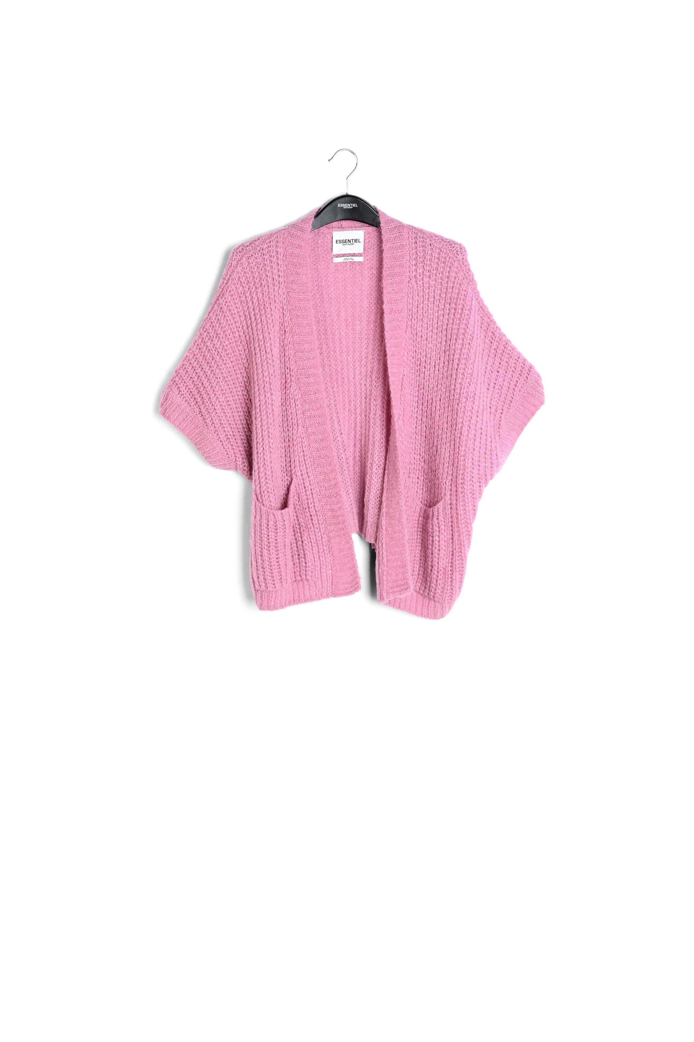 Pink mohair-blend cardigan RE—SSENTIEL | Essentiel second hand