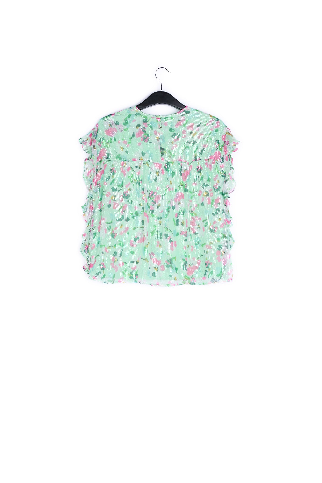 Muntgroene top met bloemenprint RE—SSENTIEL | Essentiel second hand