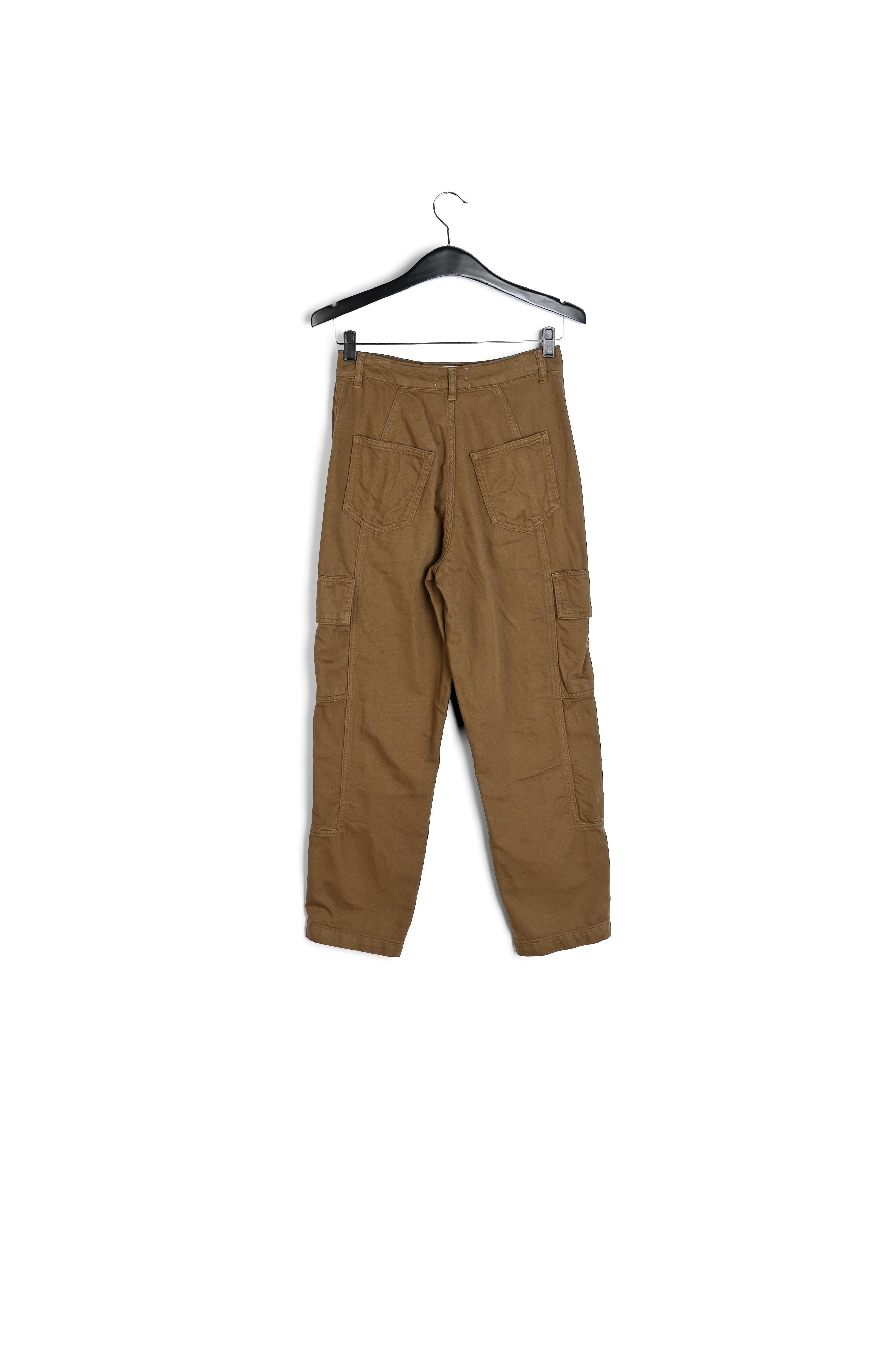 Jean treillis kaki aux jambes droites RE—SSENTIEL | Essentiel second hand