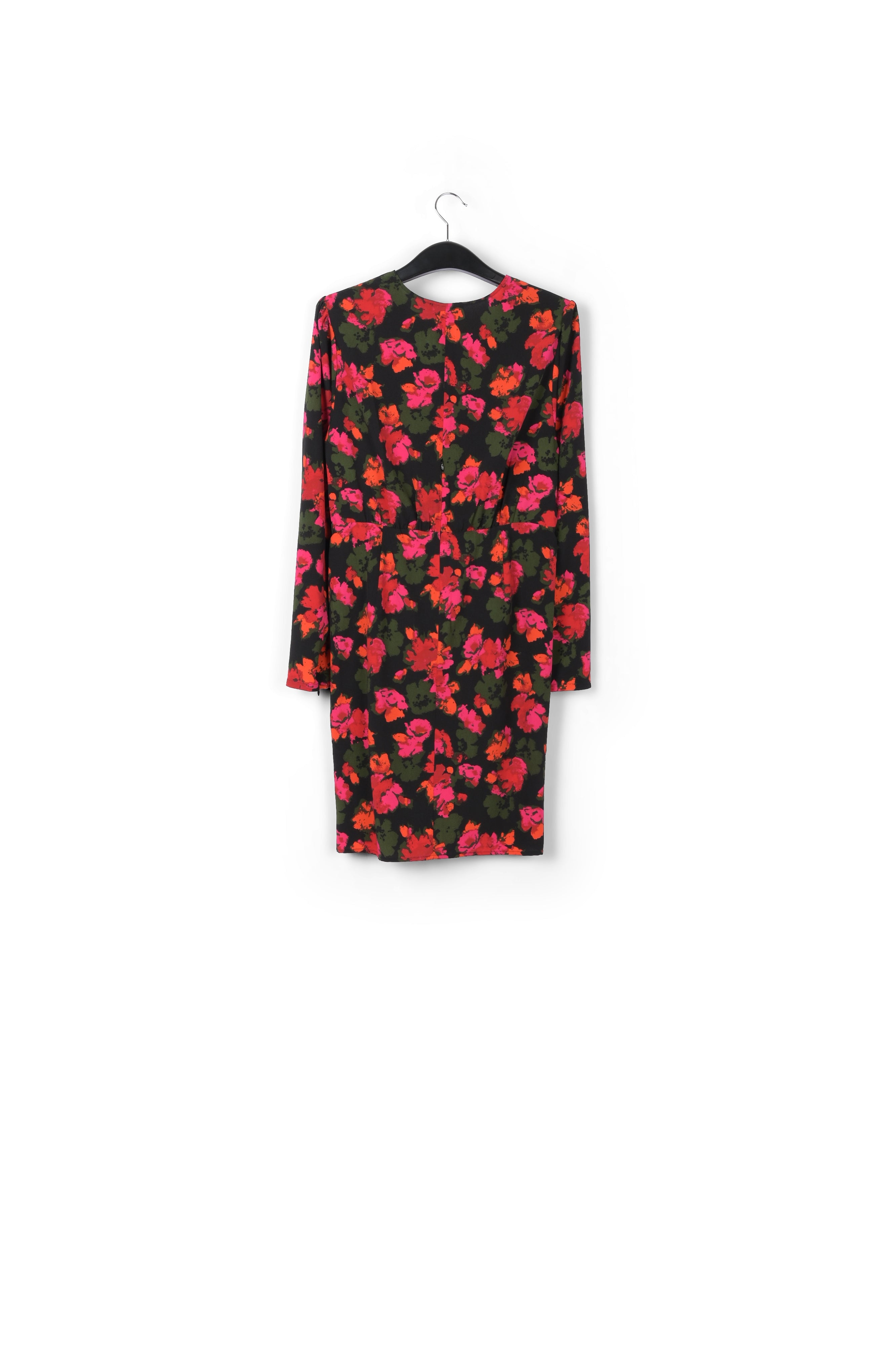 Black and red wrap effect midi dress RE—SSENTIEL | Essentiel second hand