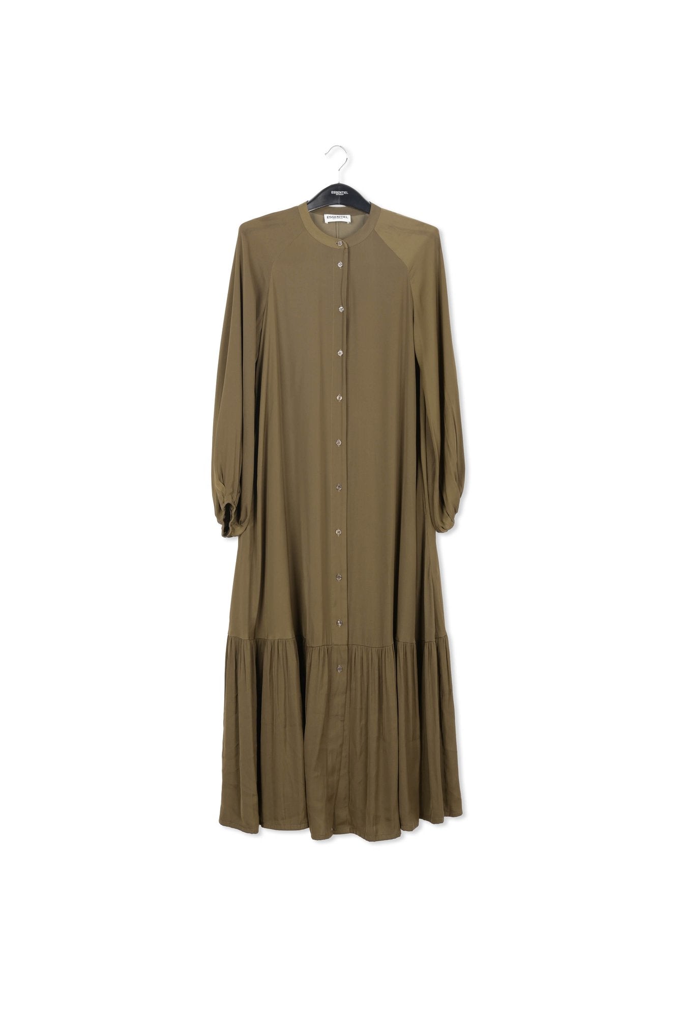 Robe maxi kaki à  manches longues RE—SSENTIEL | Essentiel second hand