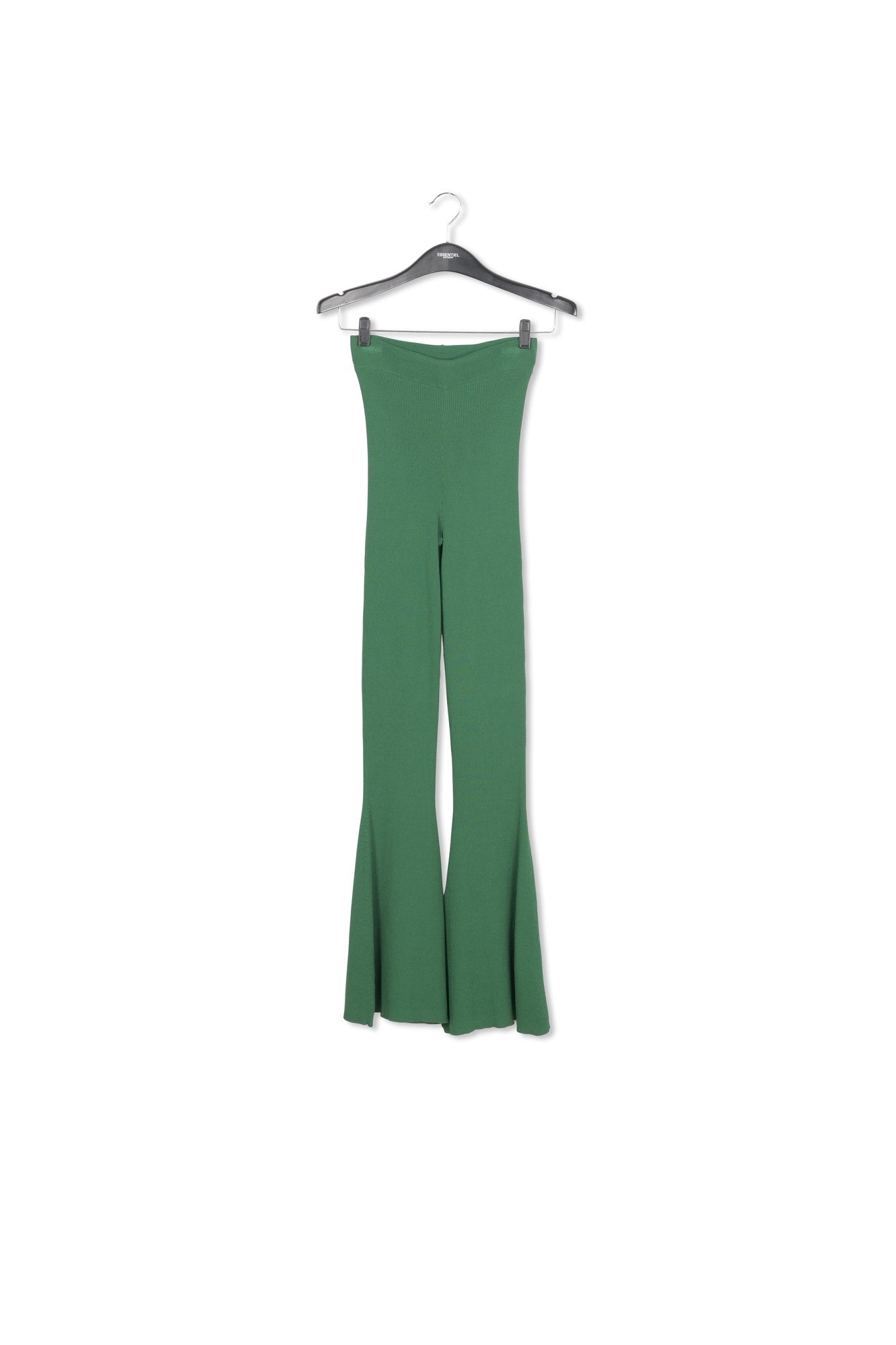 Dark green flared knitted pants RE—SSENTIEL | Essentiel second hand