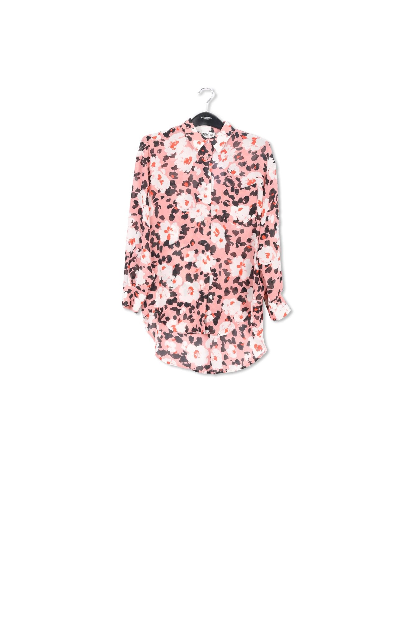 Chemise noire à  imprimé floral RE—SSENTIEL | Essentiel second hand