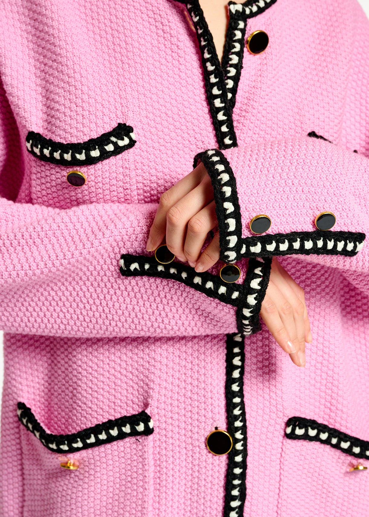 Cardigan rose en laine et coton RE—SSENTIEL | Essentiel second hand