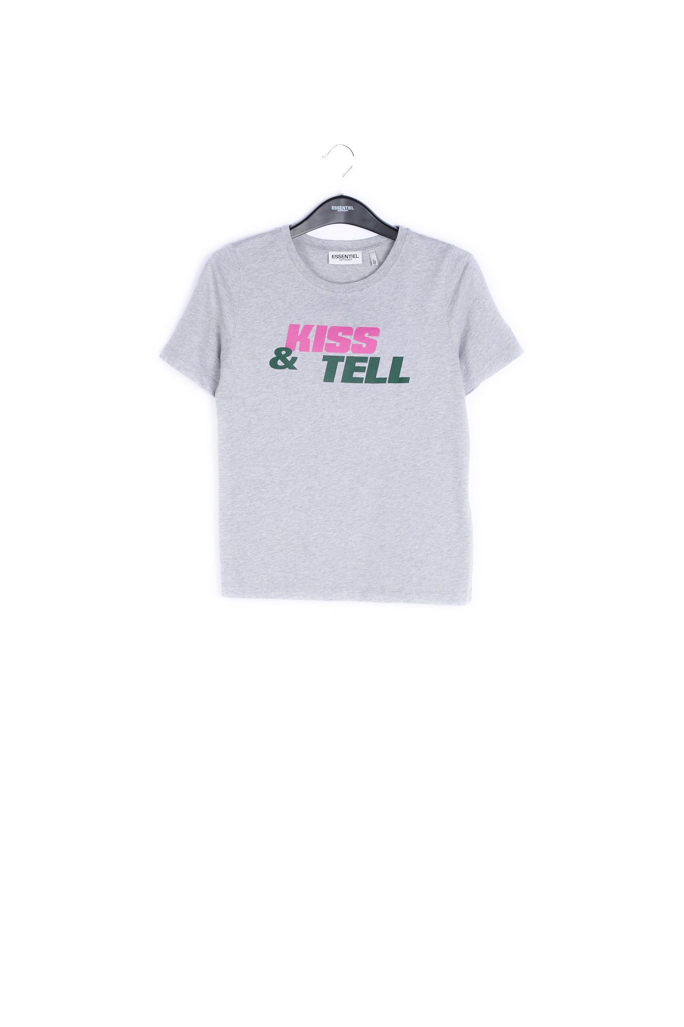 Light grey printed cotton T-shirt RE—SSENTIEL | Essentiel second hand