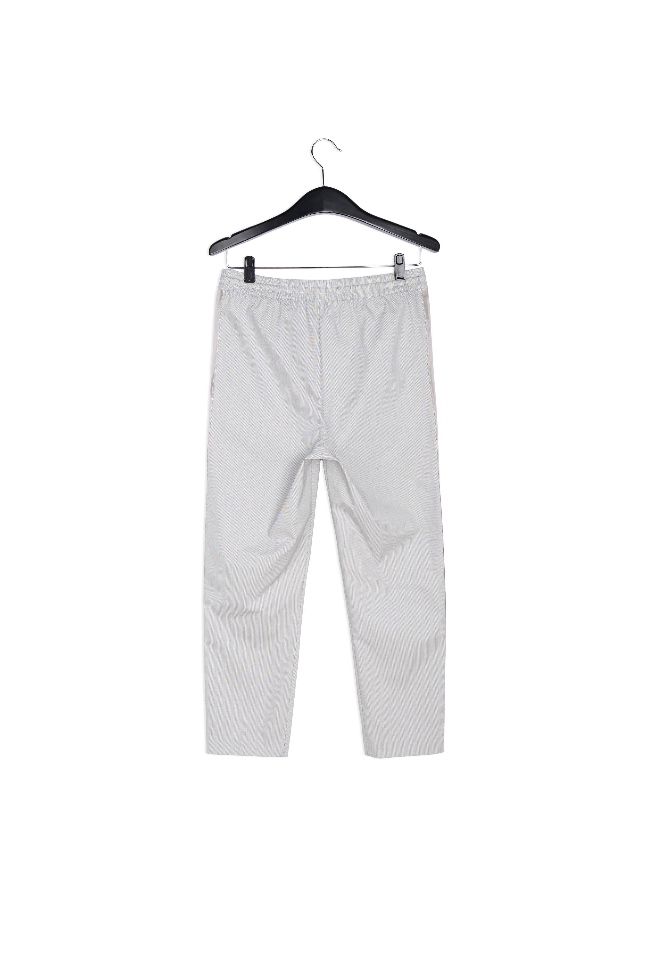 Grijs en gebroken witte ruitjesbroek van katoenmix RE—SSENTIEL | Essentiel second hand