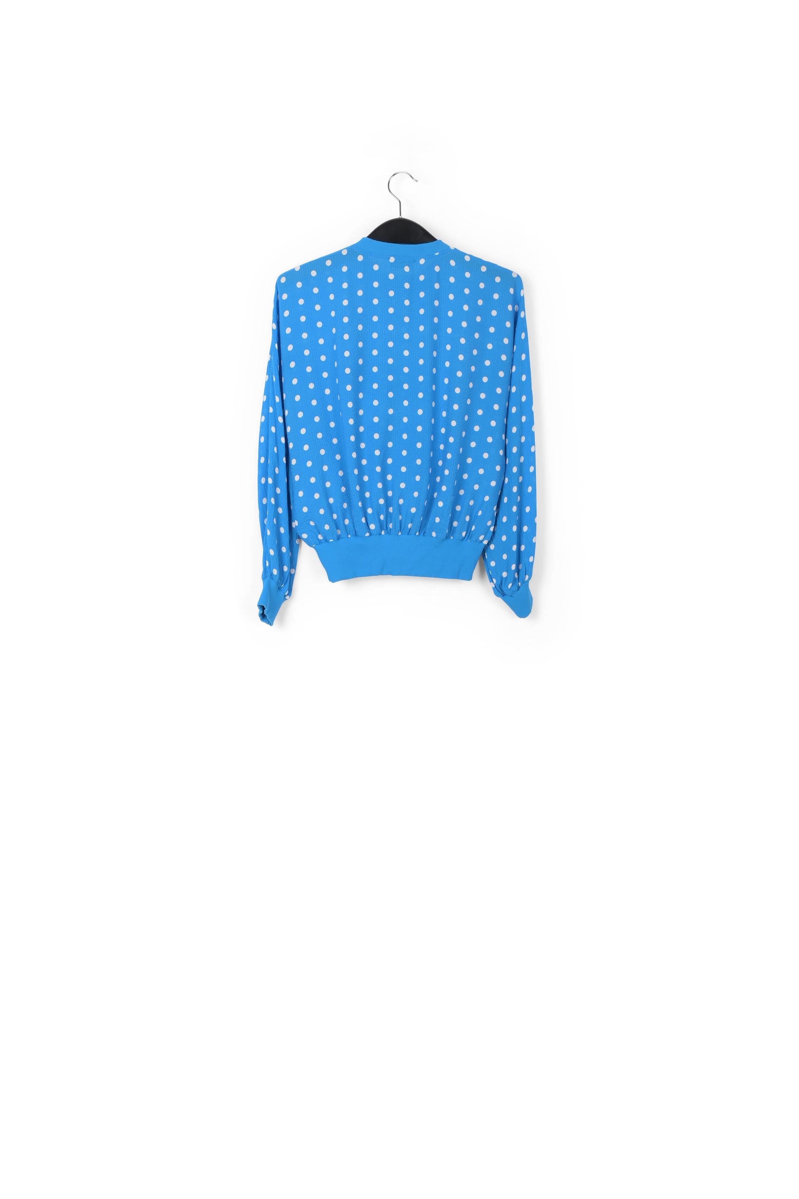 Blue and white polka-dot loose-fit top RE—SSENTIEL | Essentiel second hand
