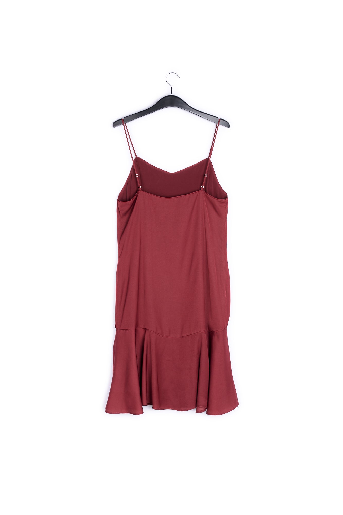 Robe bordeaux avec ourlet volanté RE—SSENTIEL | Essentiel second hand