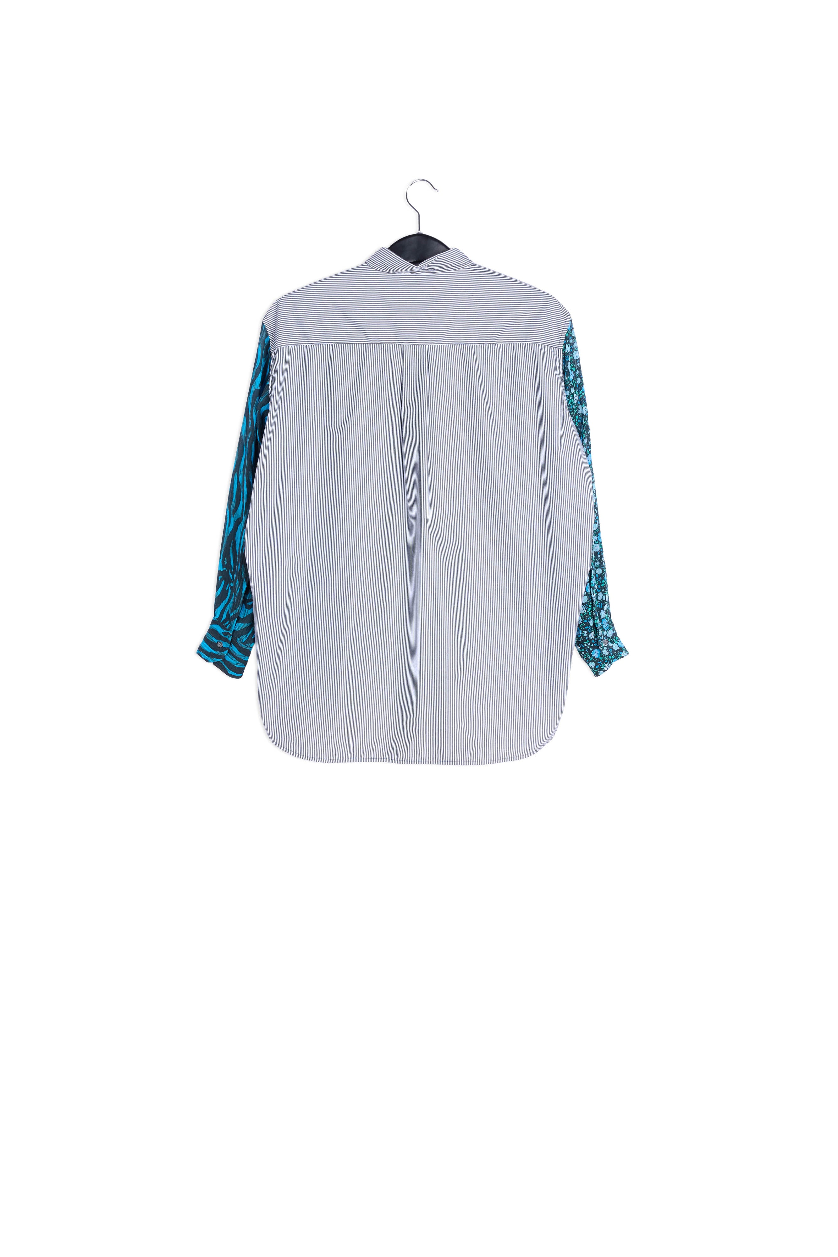 Blue and black multiprint shirt RE—SSENTIEL | Essentiel second hand