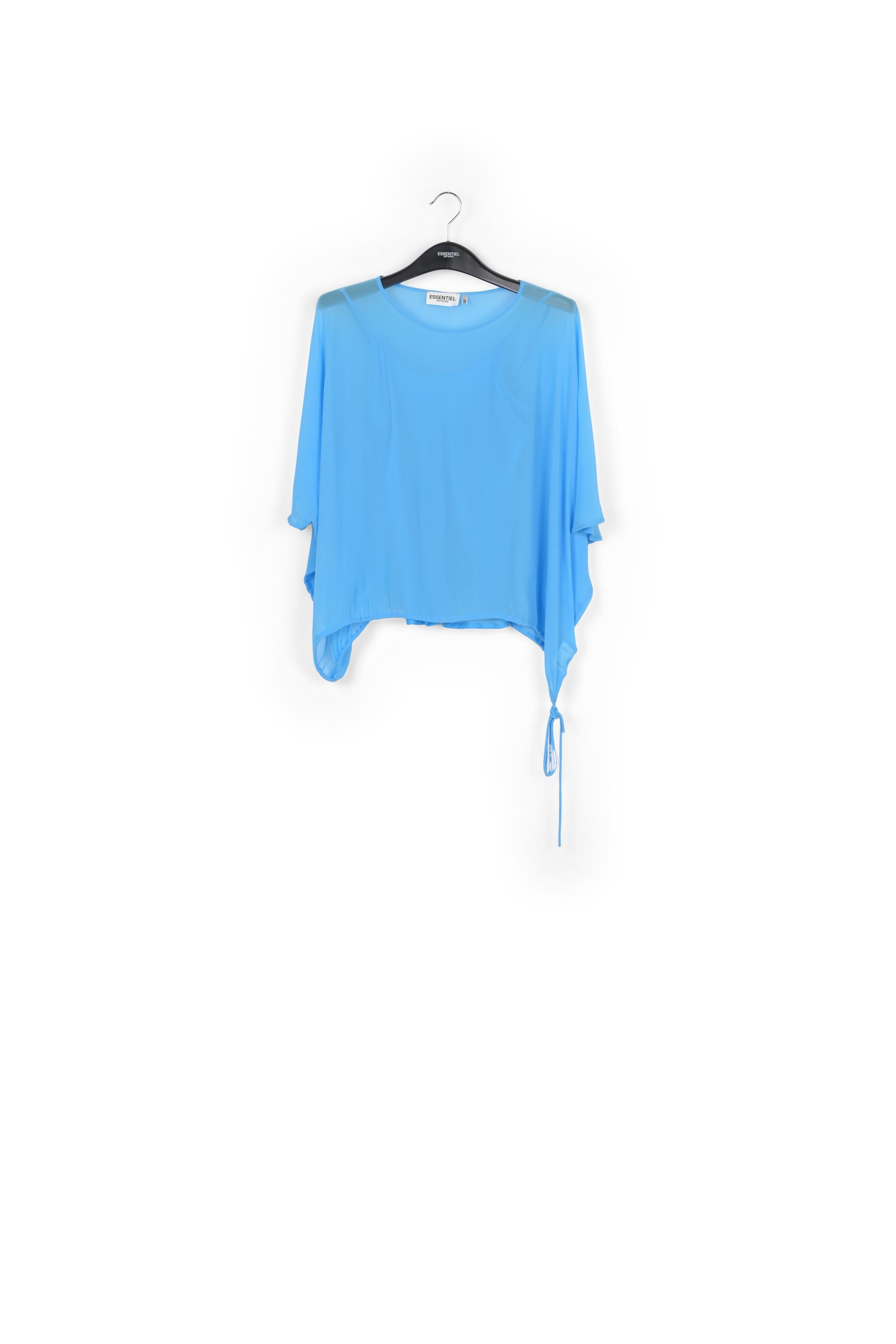 Blue voluminous sheer top RE—SSENTIEL | Essentiel second hand