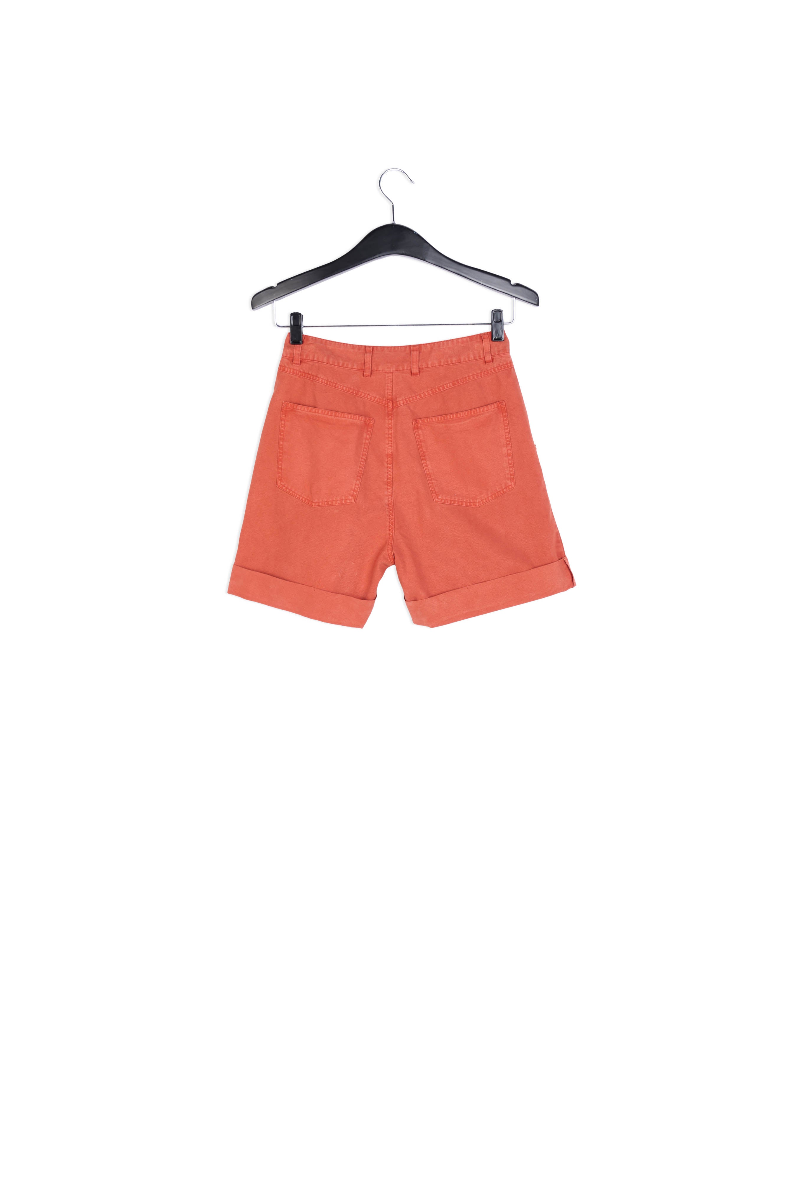 Short en jean orange foncé à taille haute RE—SSENTIEL | Essentiel second hand