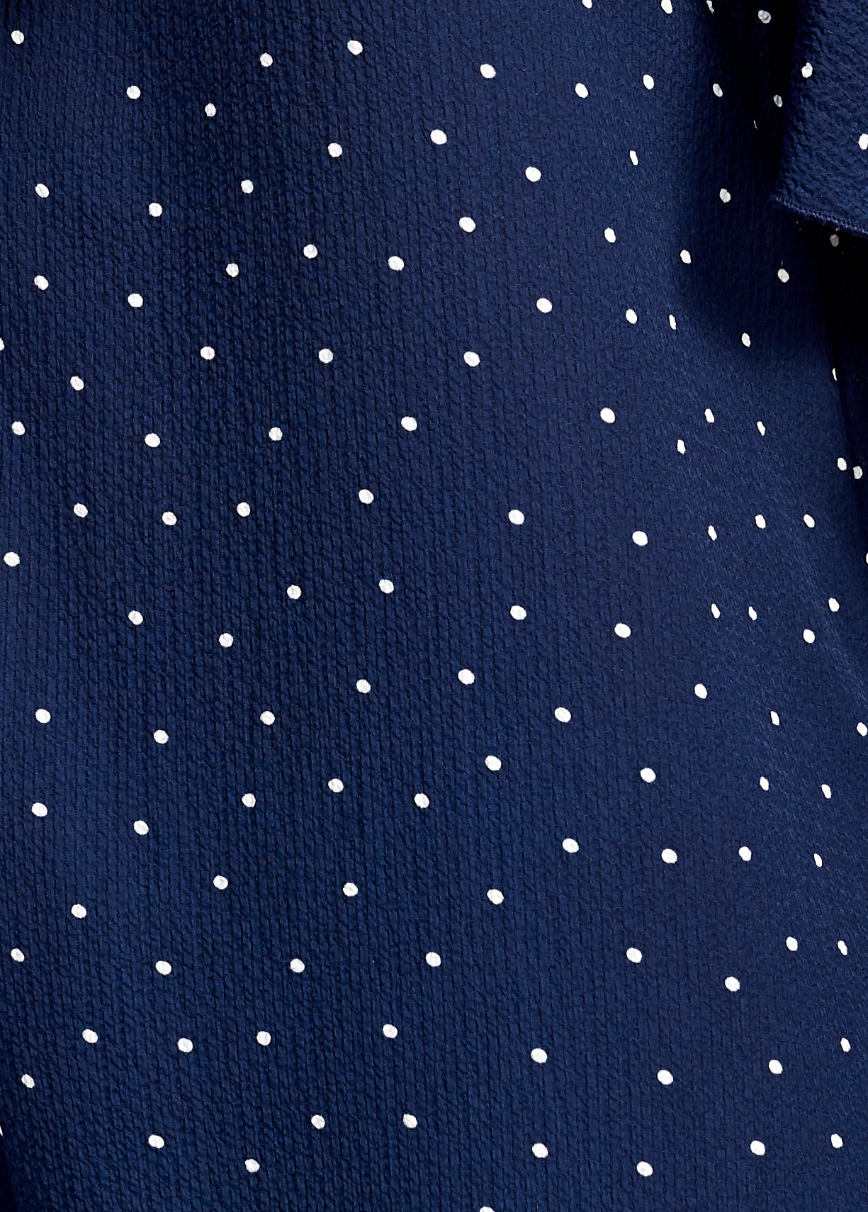 Dark blue polka dot v-neck top RE—SSENTIEL | Essentiel second hand