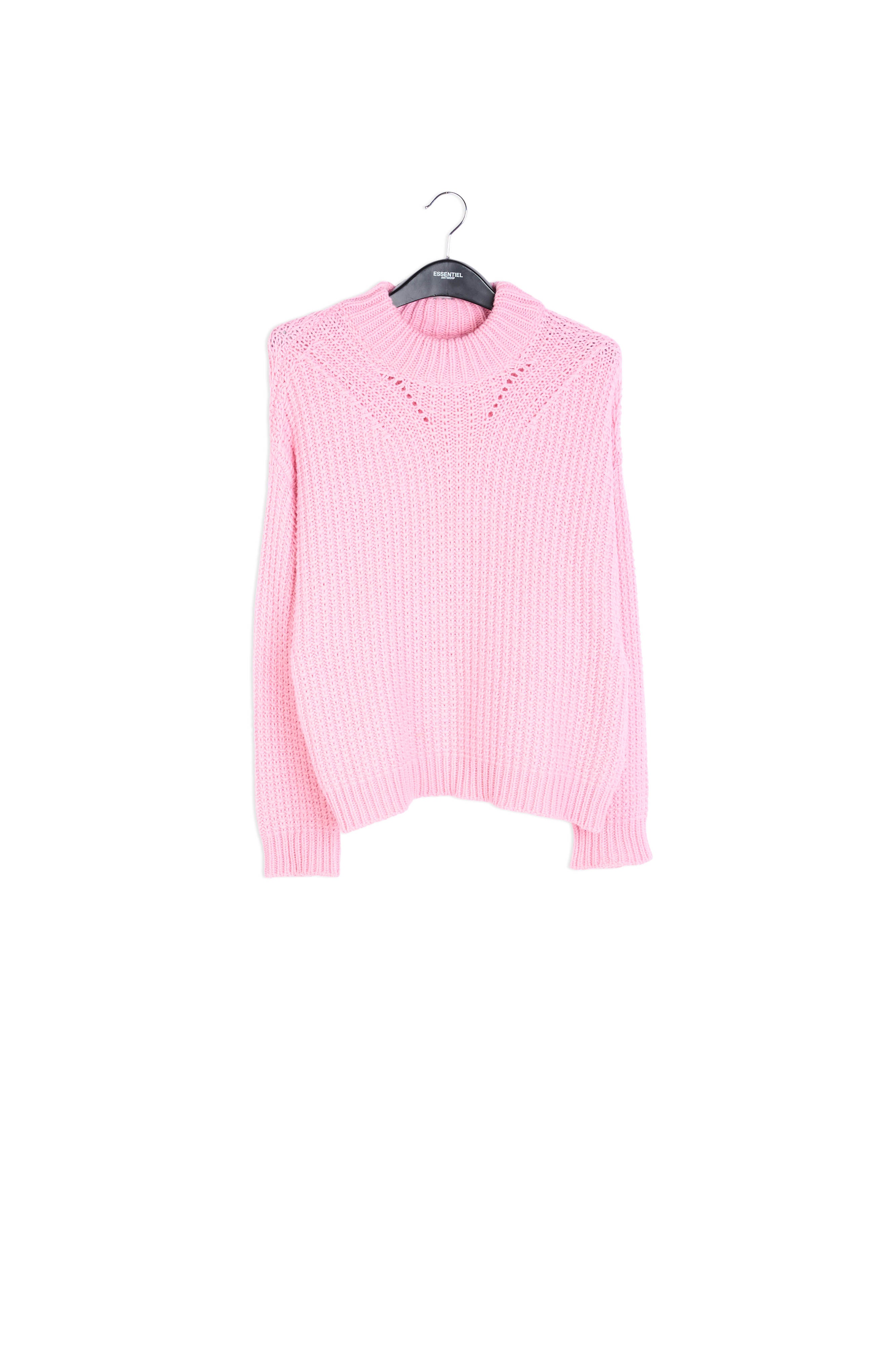 Pull carré en tricot rose RE—SSENTIEL | Essentiel second hand