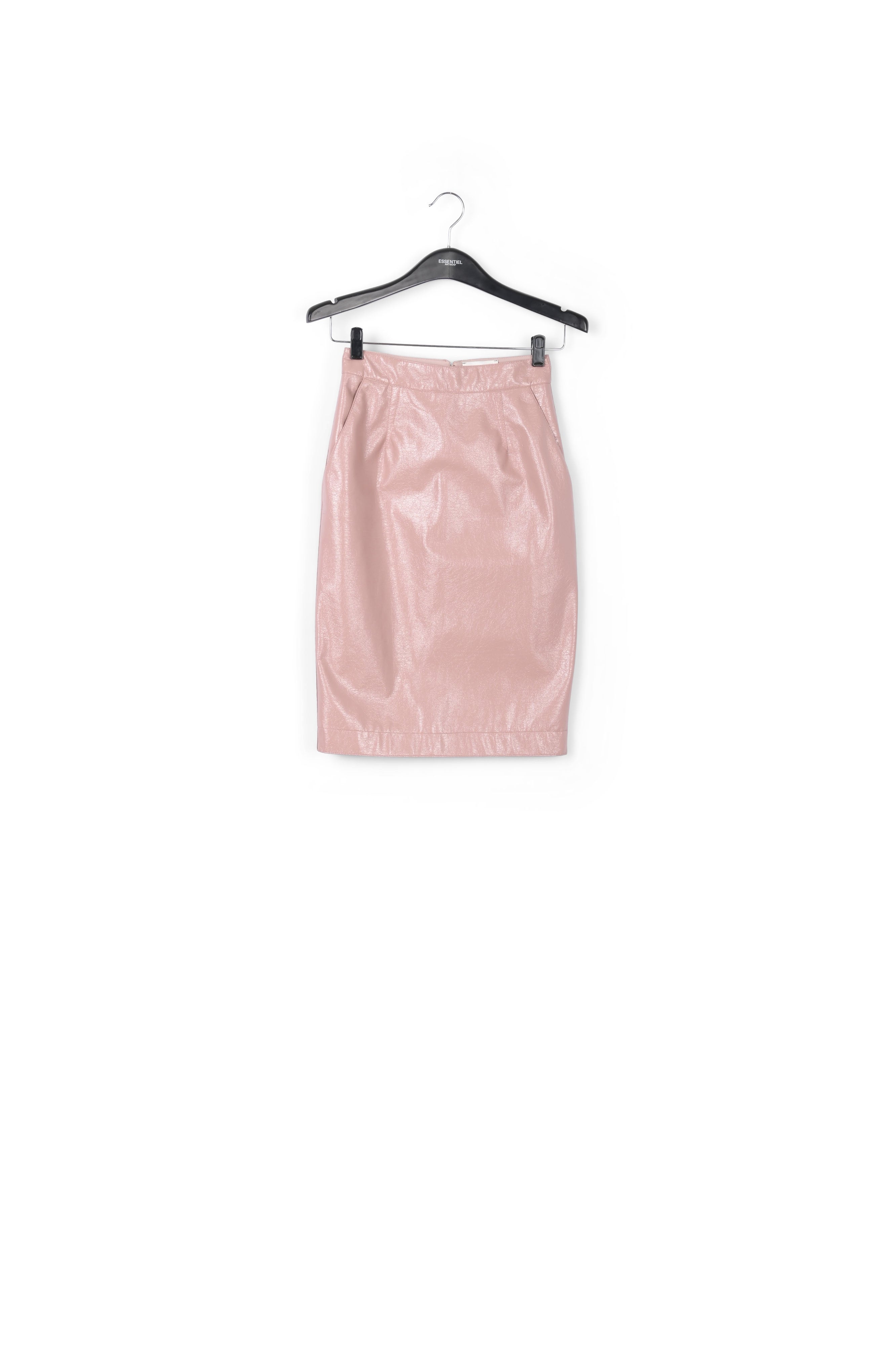 Pink leather-look pencil skirt RE—SSENTIEL | Essentiel second hand