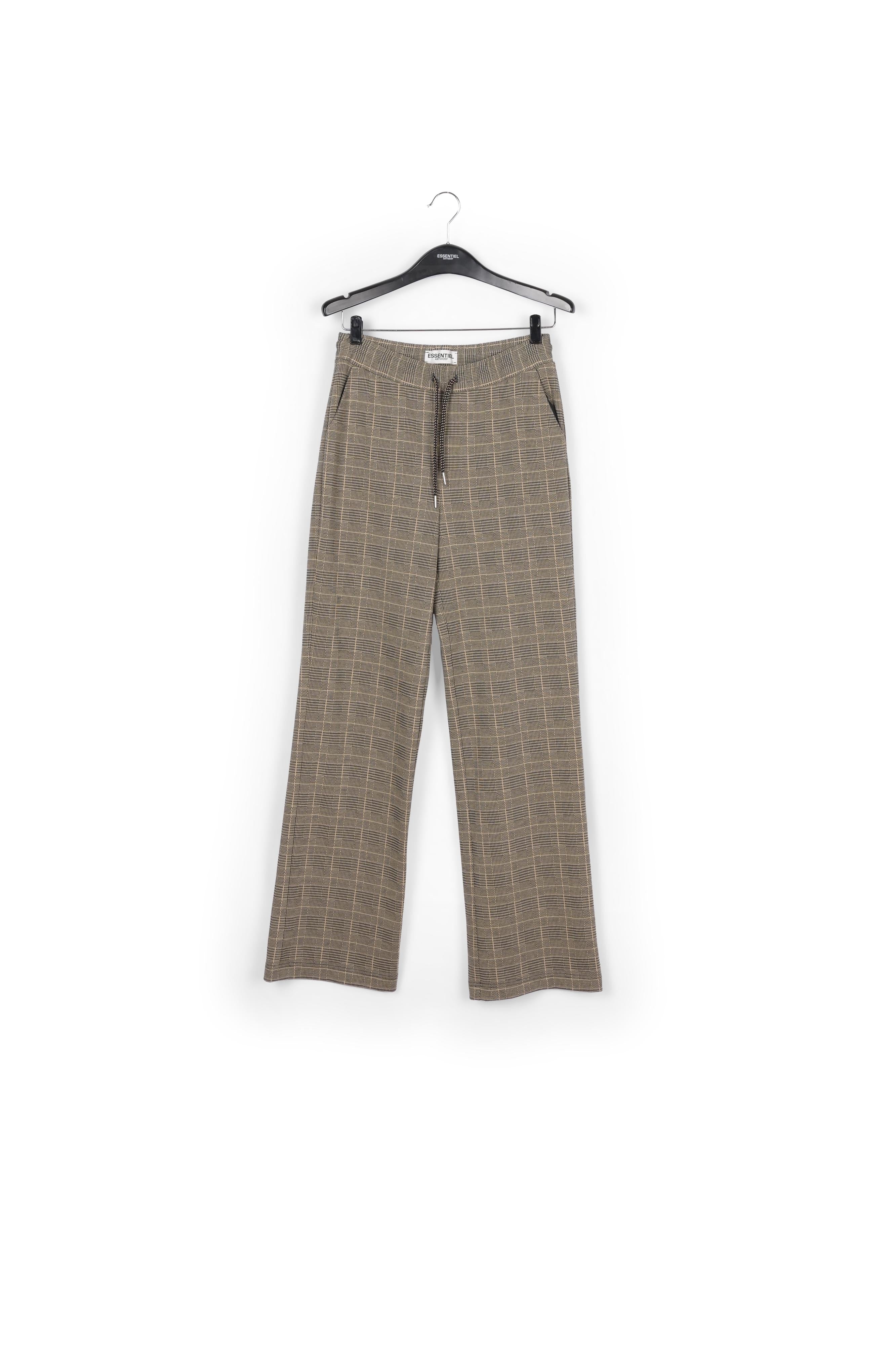 Pantalon en tricot jacquard à carreaux RE—SSENTIEL | Essentiel second hand