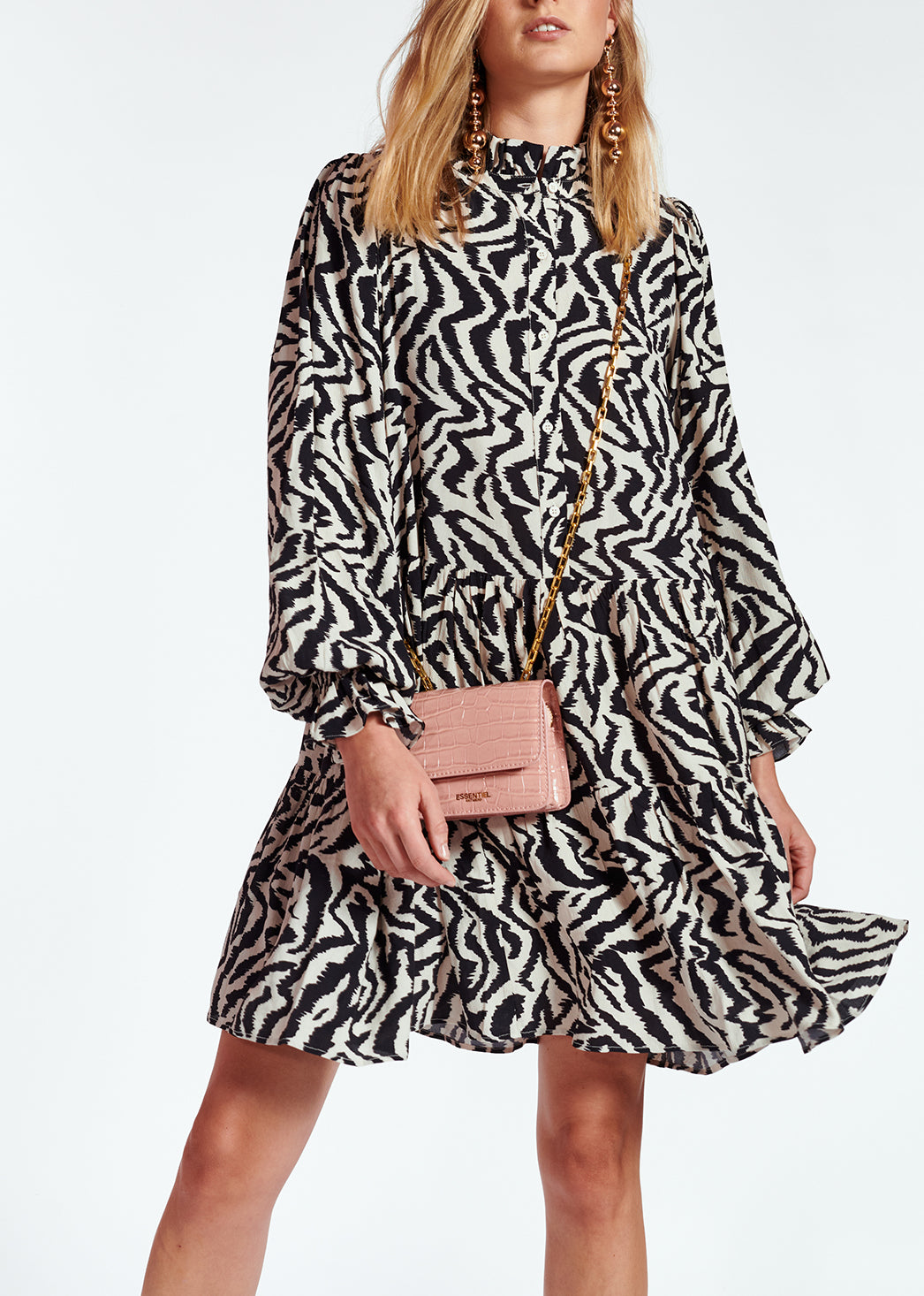 A-lijn mini-jurk met luipaardprint en stippen RE—SSENTIEL | Essentiel second hand