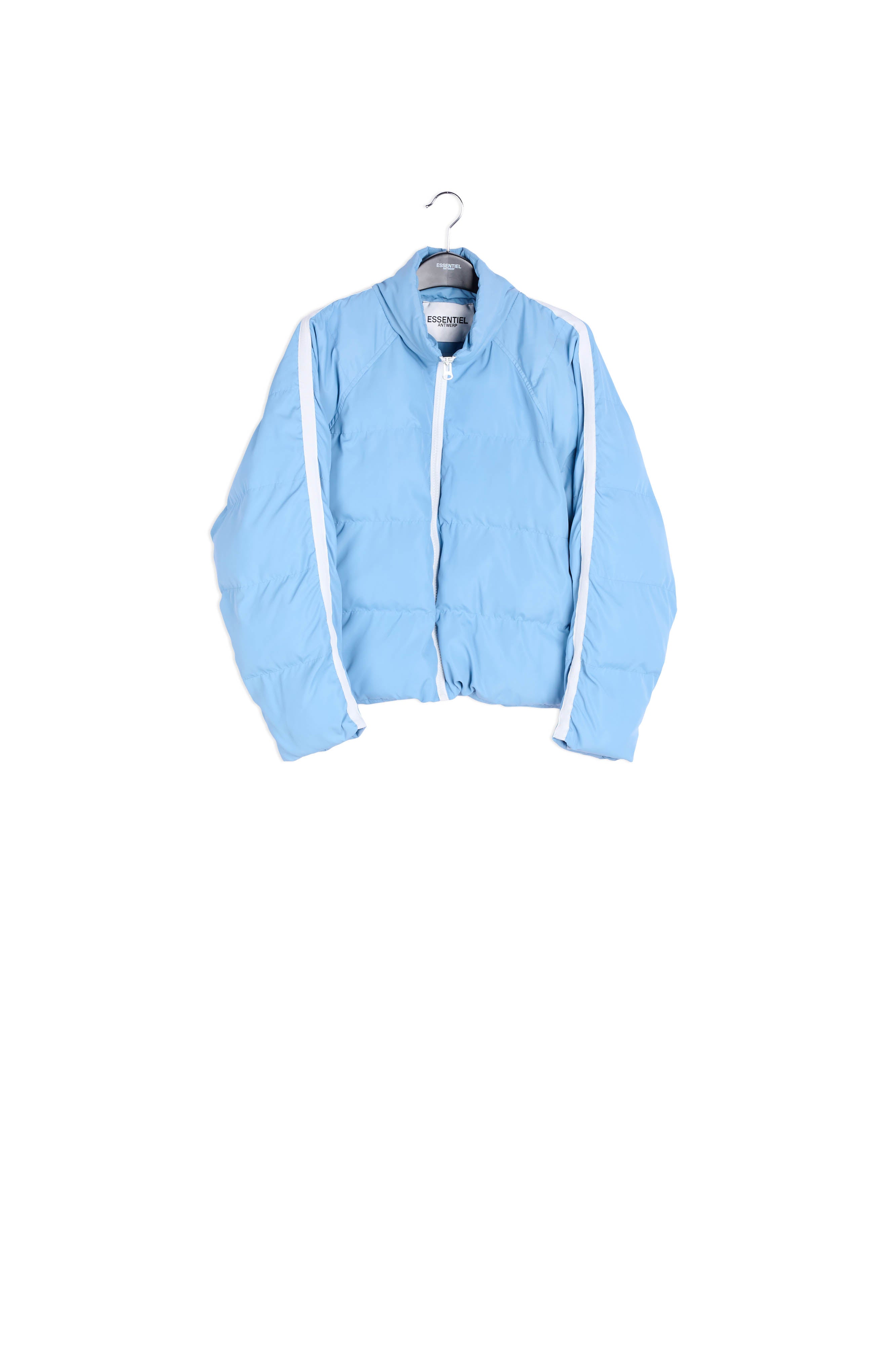 Light blue quilted down jacket RE—SSENTIEL | Essentiel second hand