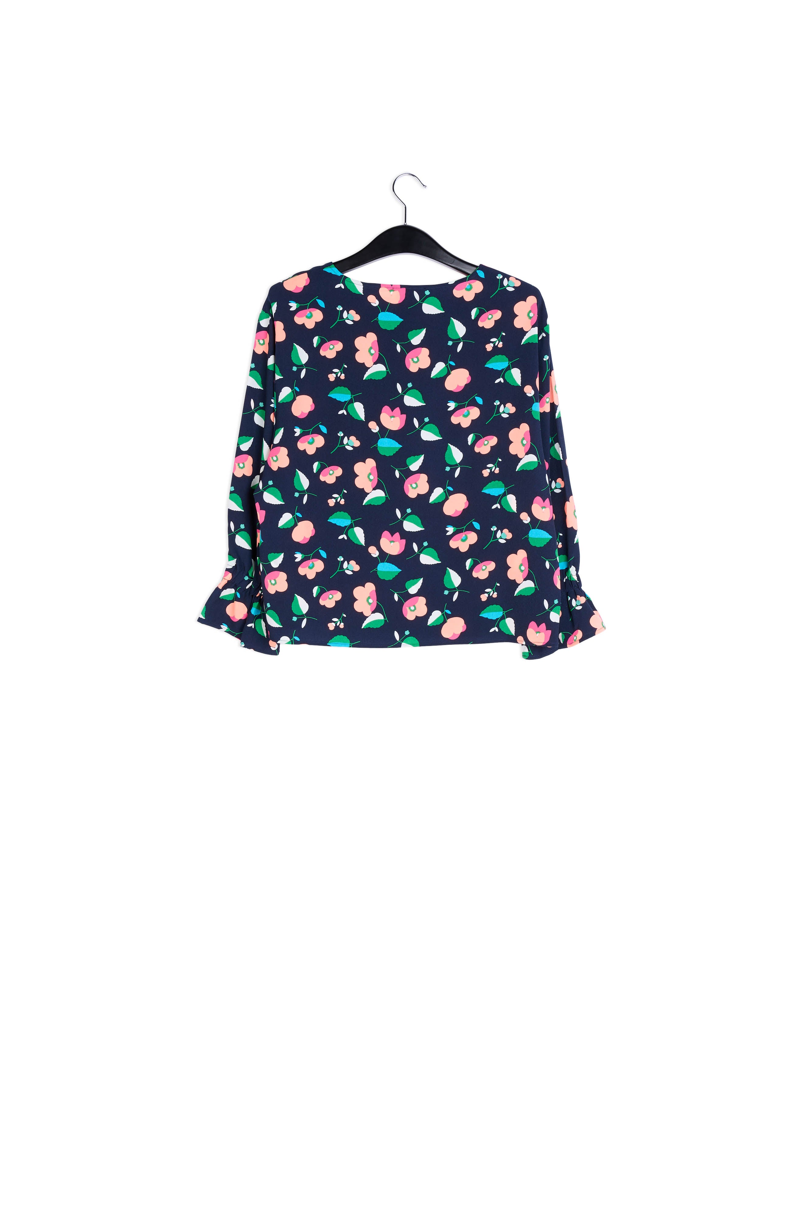 Chemisier floral bleu marine RE—SSENTIEL | Essentiel second hand