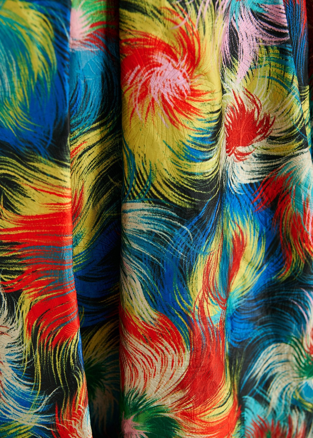 Multicolor jacquard pleated midi skirt with abstract print RE—SSENTIEL | Essentiel second hand