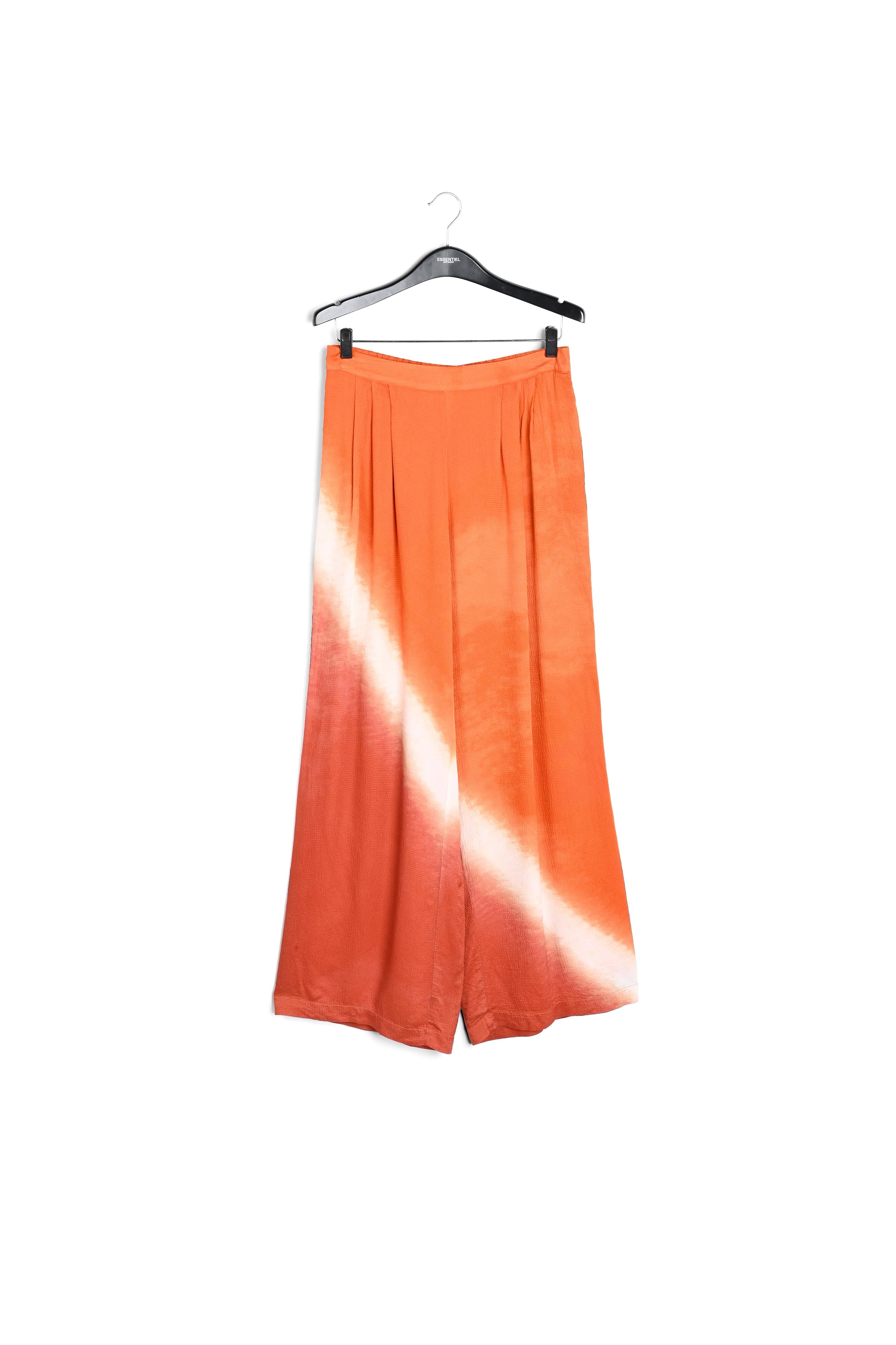 Orange wide-leg tie-dye pants RE—SSENTIEL | Essentiel second hand