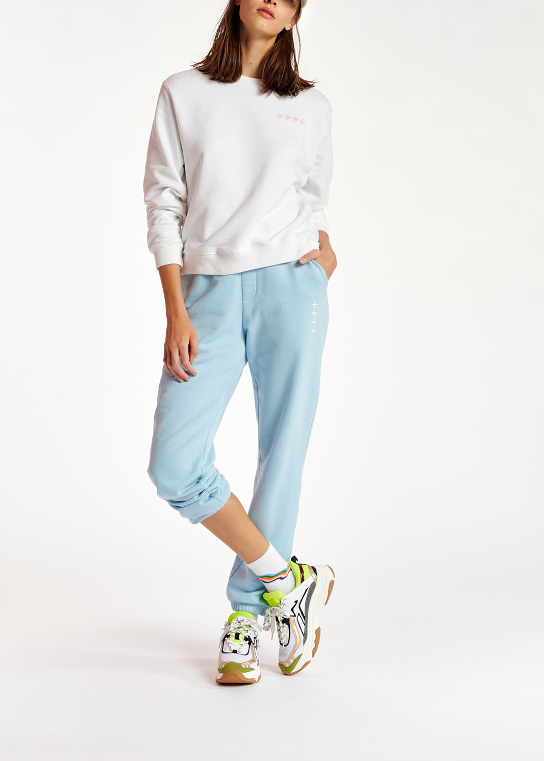 Off-white organic cotton-jersey sweatshirt RE—SSENTIEL | Essentiel second hand
