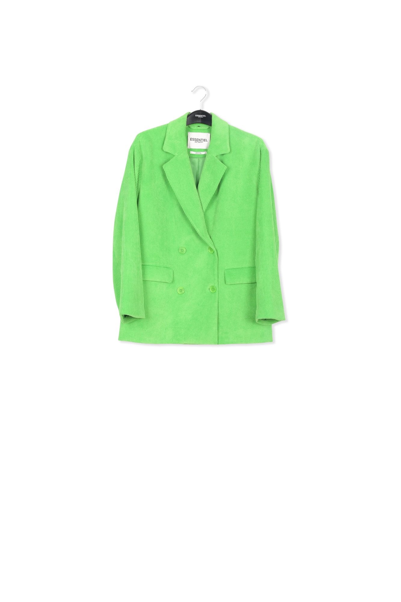 Blazer croisé en velours côtelé vert RE—SSENTIEL | Essentiel second hand