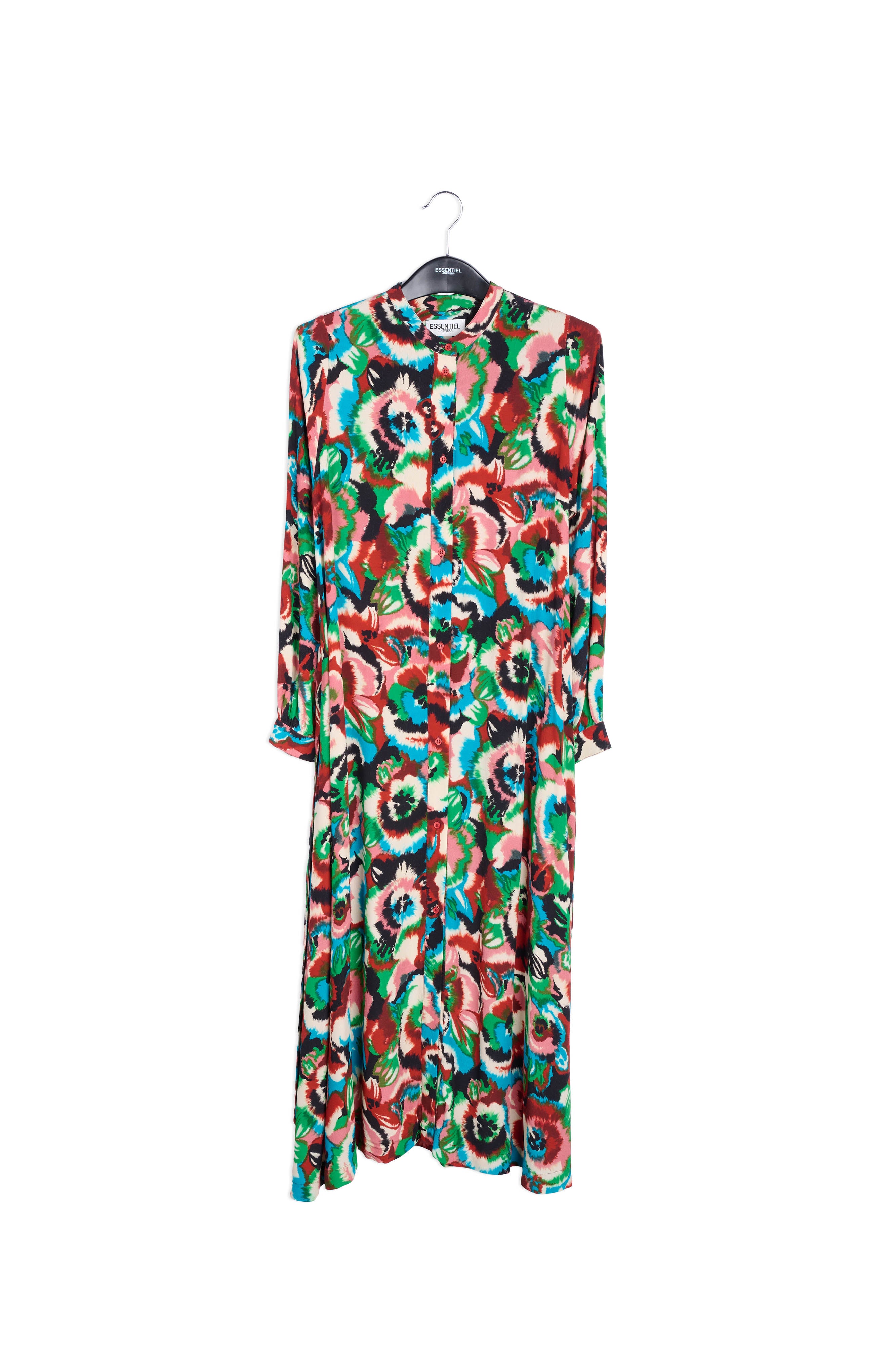 Multicolor floral-print shirt dress RE—SSENTIEL | Essentiel second hand