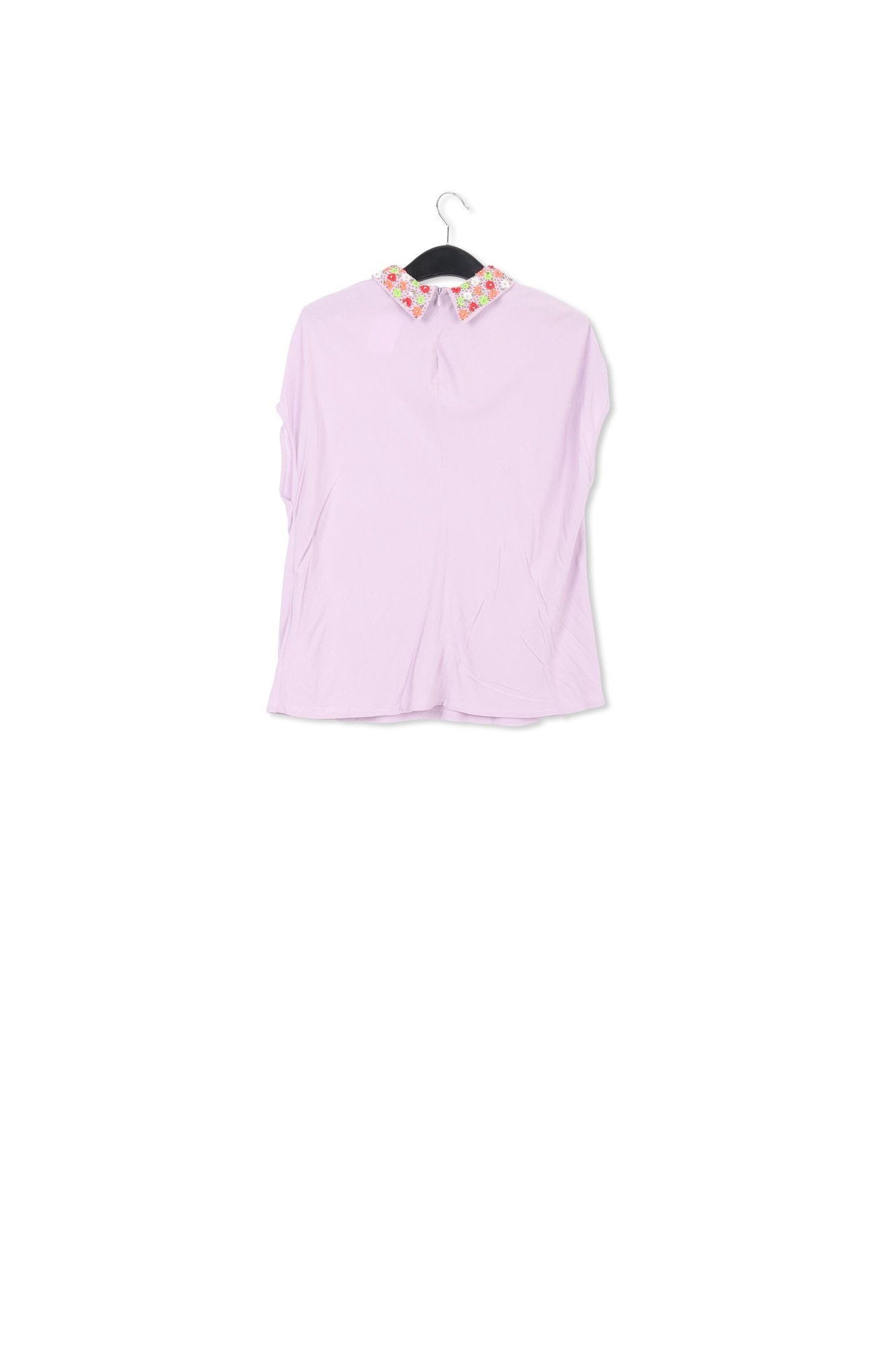 Lila top met sierkraag RE—SSENTIEL | Essentiel second hand