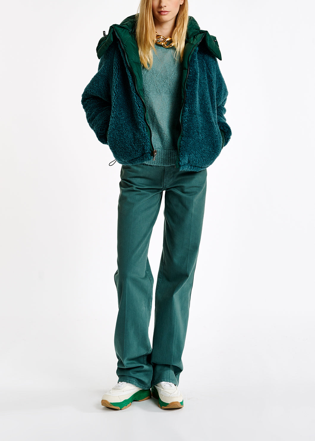 Pull bleu ajouré en mohair RE—SSENTIEL | Essentiel second hand