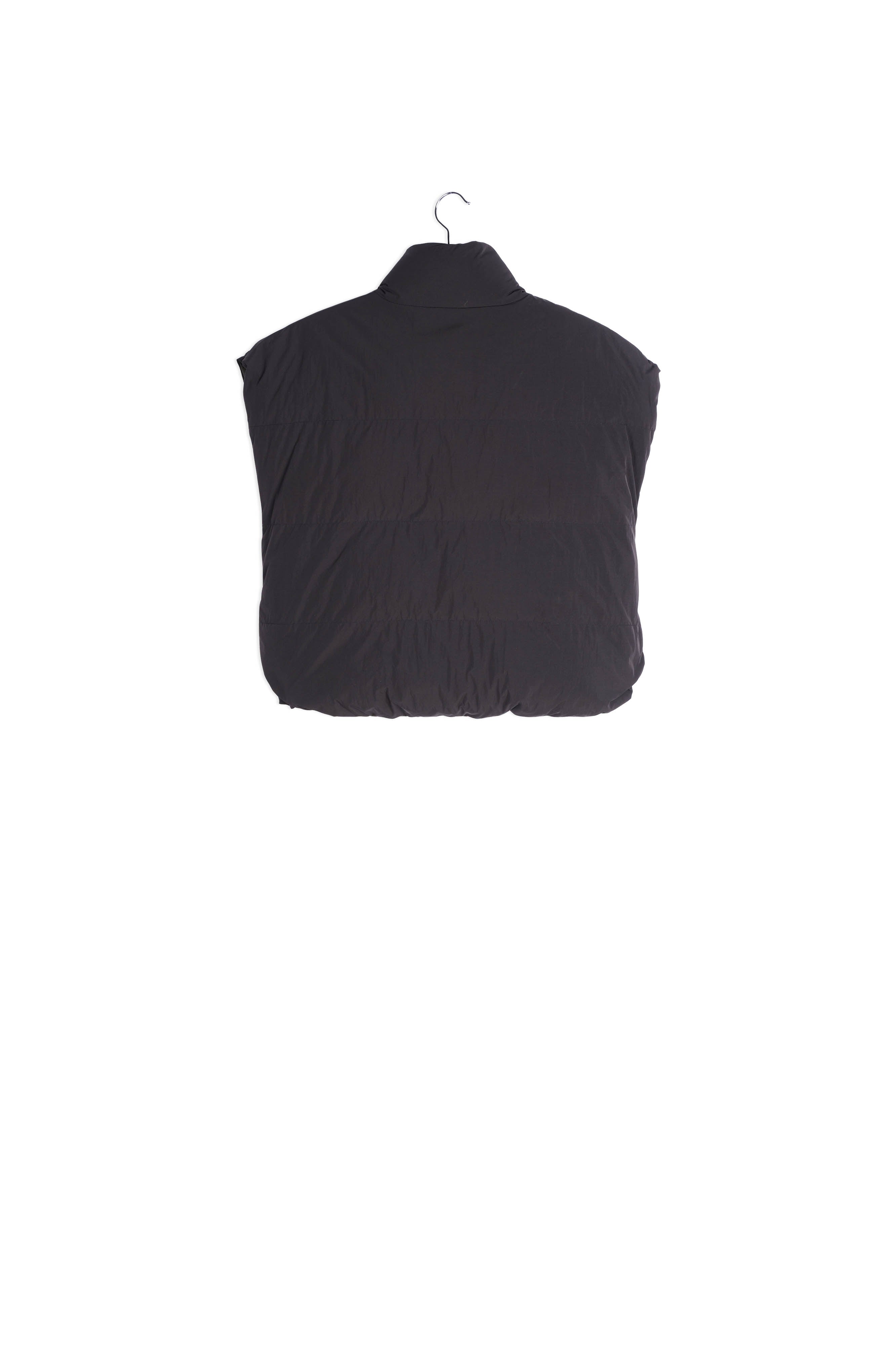 Black and khaki reversible puffer vest RE—SSENTIEL | Essentiel second hand