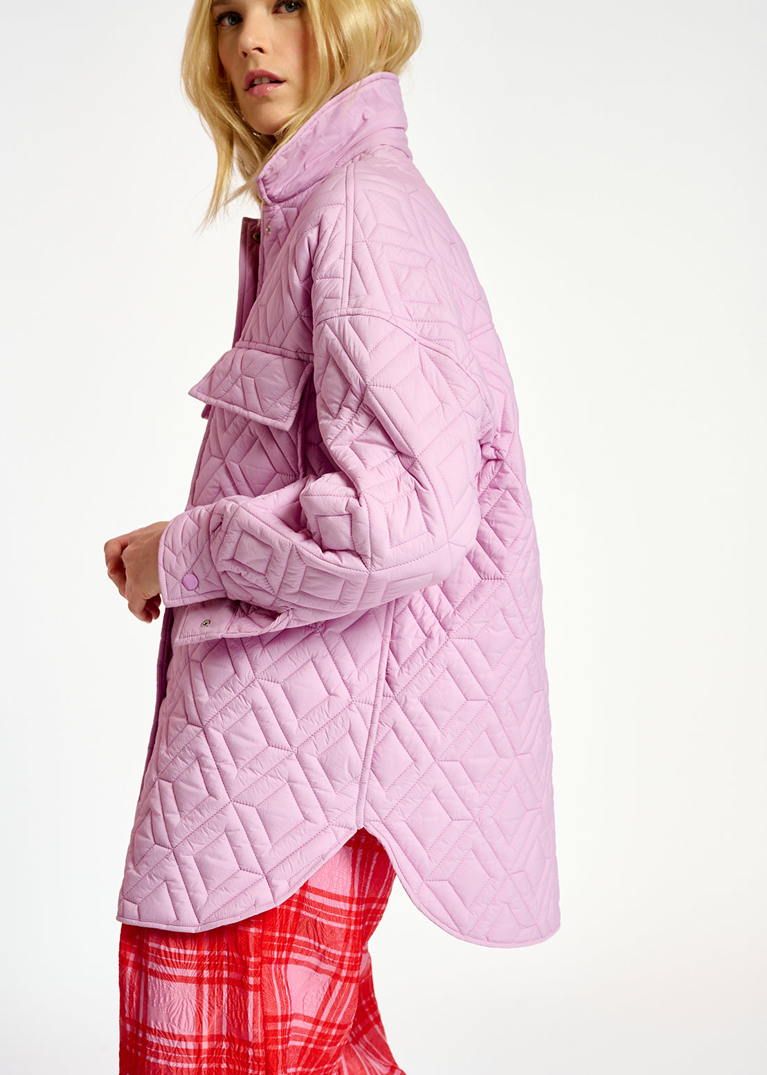 Lilac quilted jacket RE—SSENTIEL | Essentiel second hand