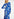 Maxi-jurk van jersey met wit en blauwe bloemenprint Faume - seconde main