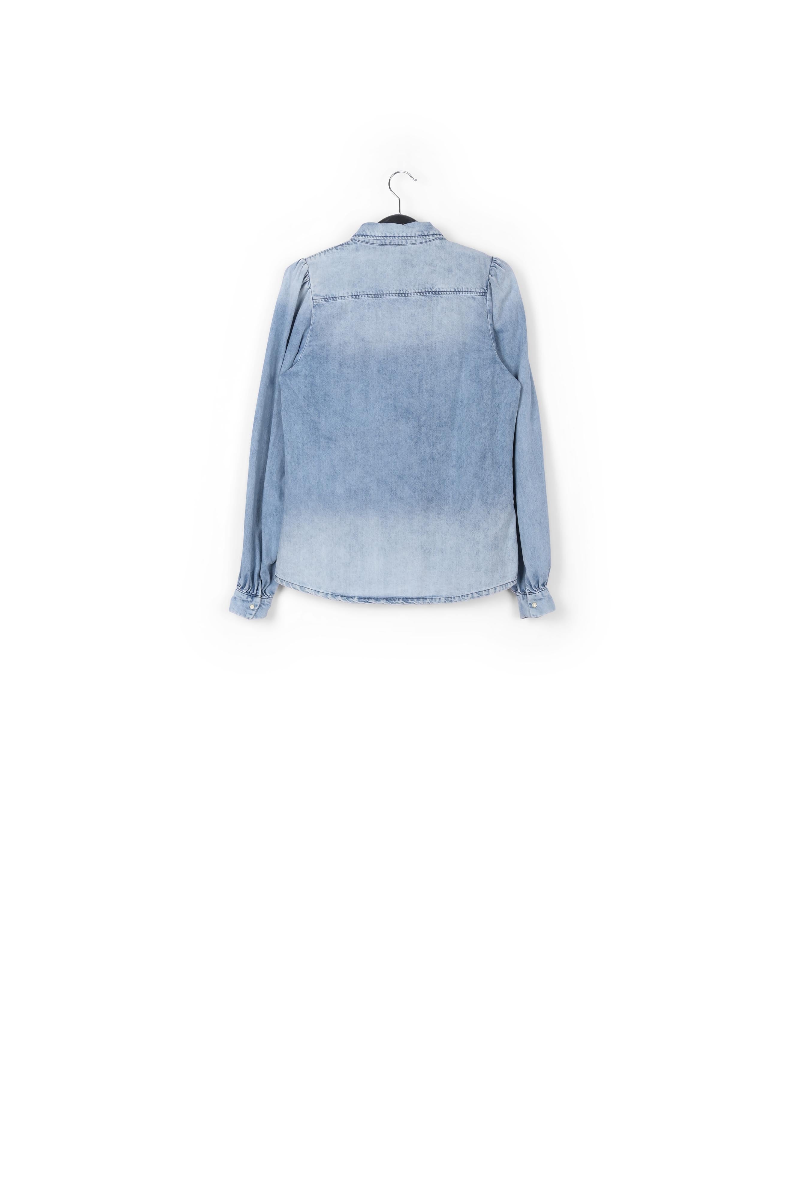 Denim blue faded cotton shirt RE—SSENTIEL | Essentiel second hand
