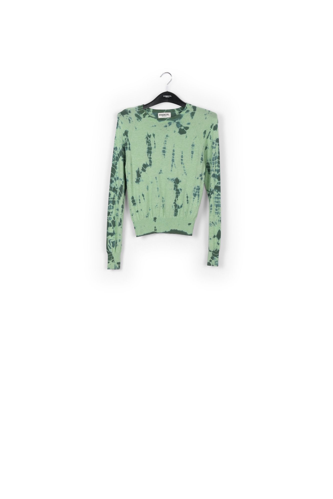 Pull tie-dye vert menthe et vert foncé RE—SSENTIEL | Essentiel second hand