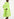 White and lime green floral print cotton knee-length shirt dress Faume - seconde main