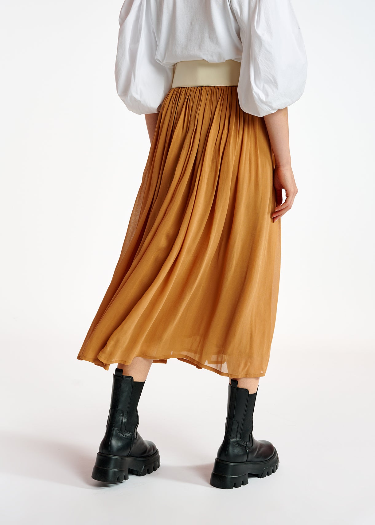 Donkerbeige maxirok RE—SSENTIEL | Essentiel second hand