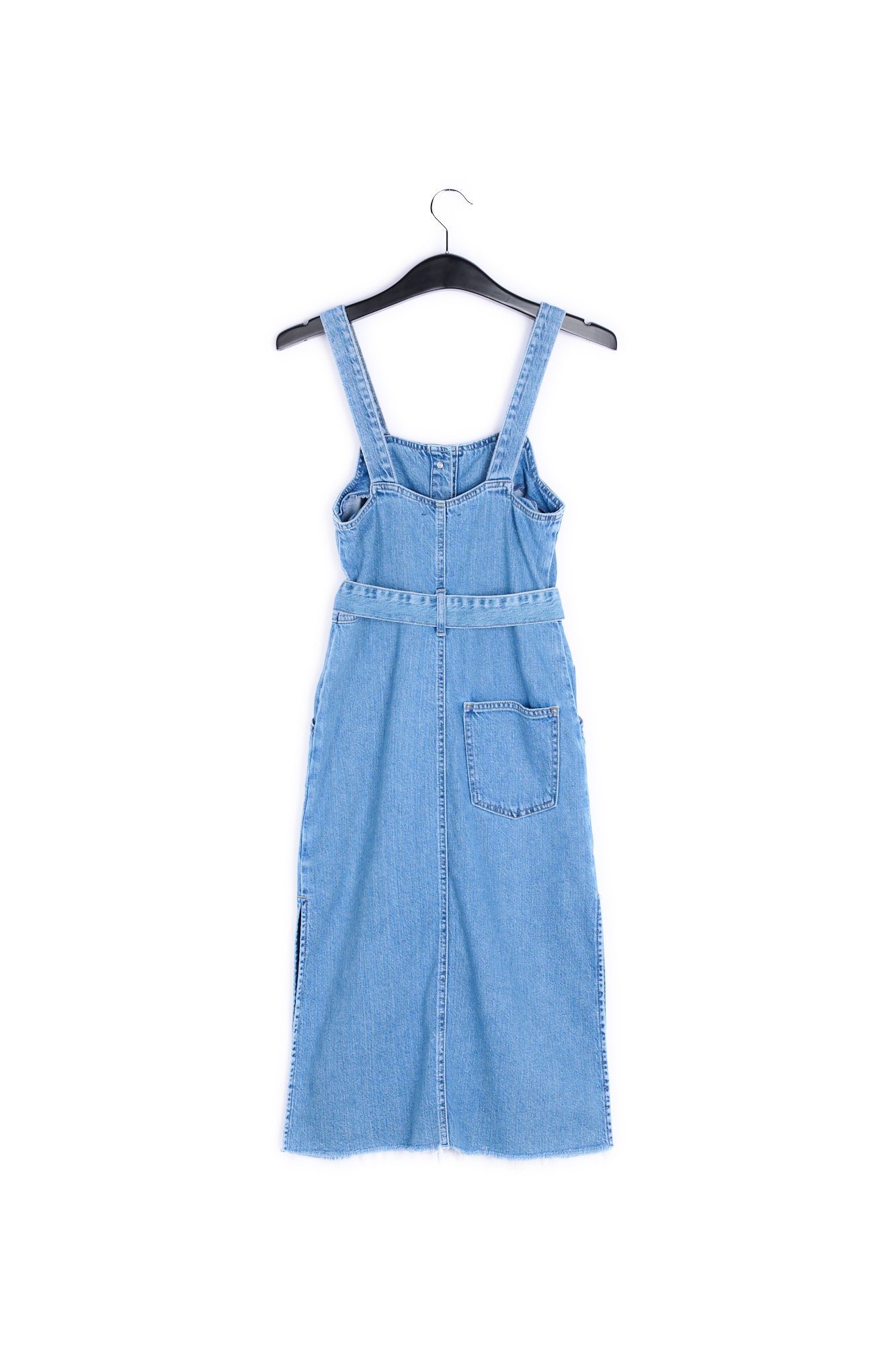 Dark blue belted denim mini dress RE—SSENTIEL | Essentiel second hand