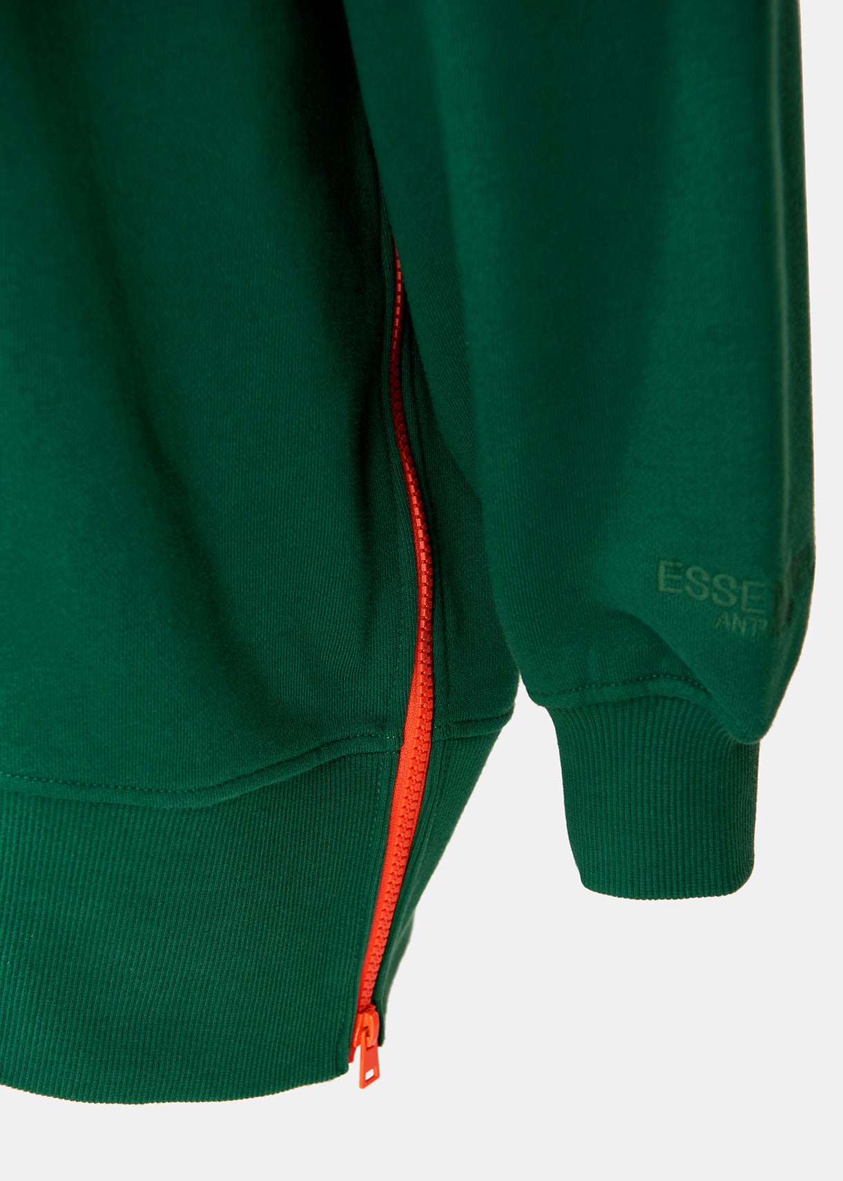 Dark green organic cotton sweatshirt with boxy cut RE—SSENTIEL | Essentiel second hand