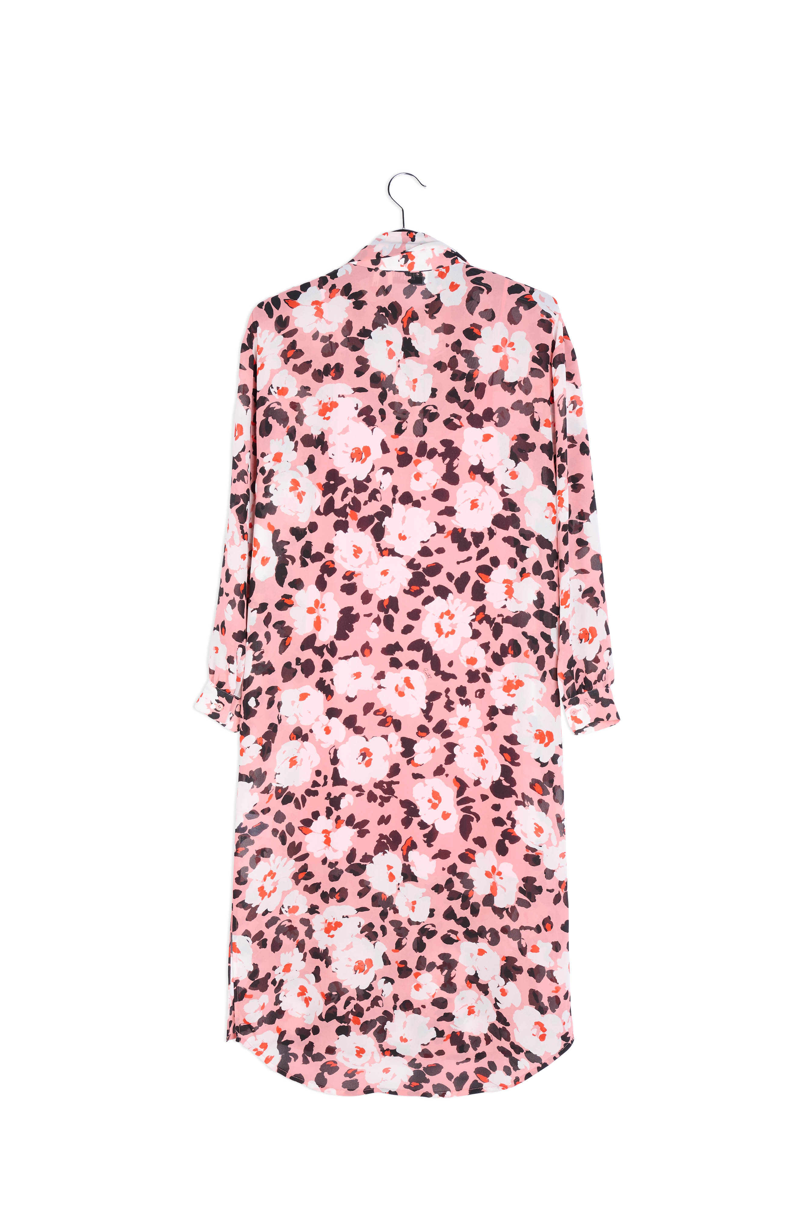 Pink floral-print shirt dress RE—SSENTIEL | Essentiel second hand