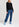 Jean patchwork bleu en coton Faume - seconde main