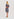 Off-white and navy blue zebra-print cotton shirt dress Faume - seconde main